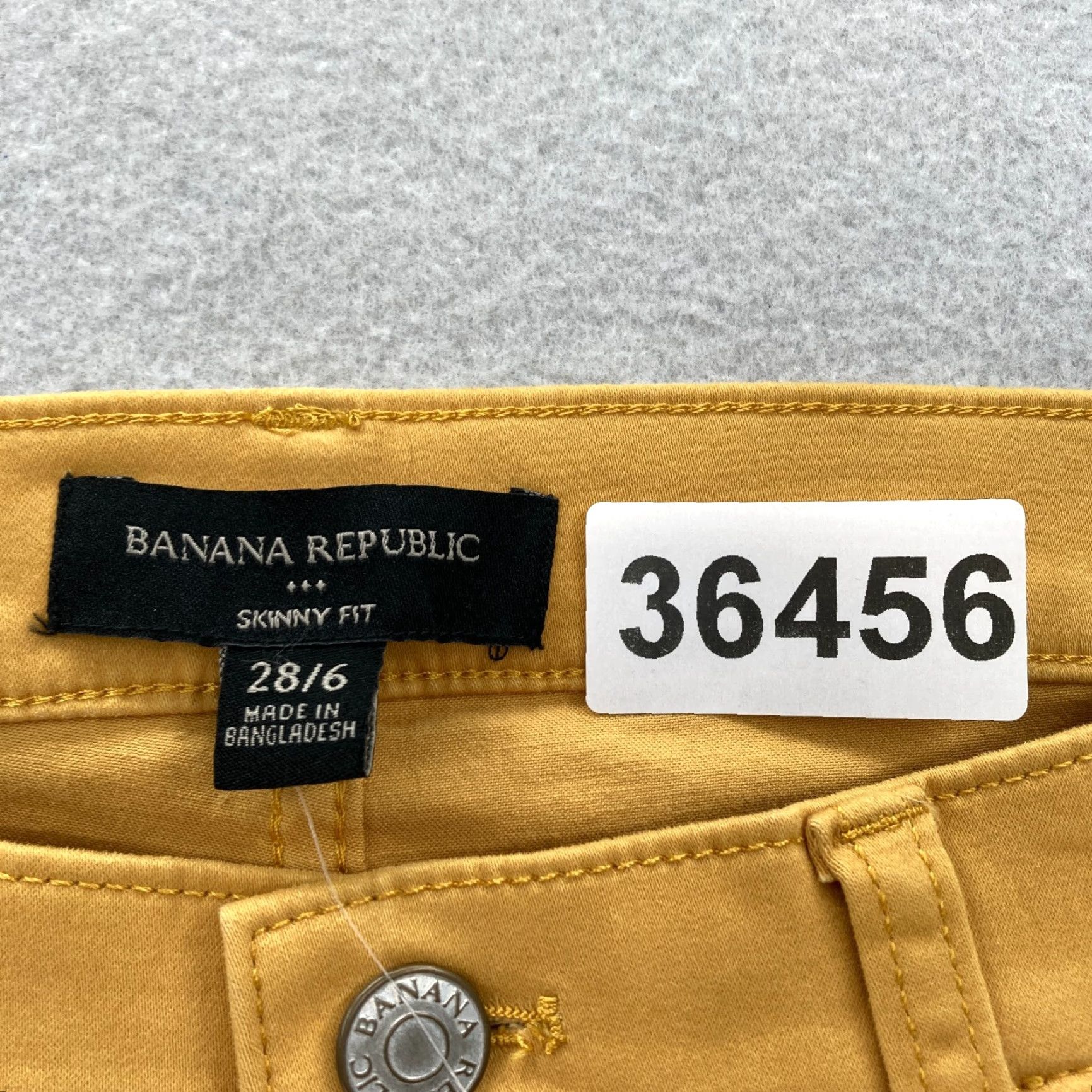 Banana Republic Banana Republic Skinny Ankle Pants Women's 28/6 Yellow Brushed Twill Stretch NWT Size 30" / US 8 / IT 44 - 5 Thumbnail