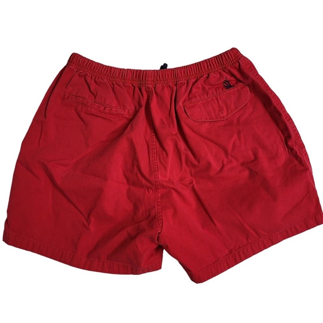 Nautica Men's Nautica Elastic Waist Red Shorts - Large Size US 34 / EU 50 - 2 Thumbnail