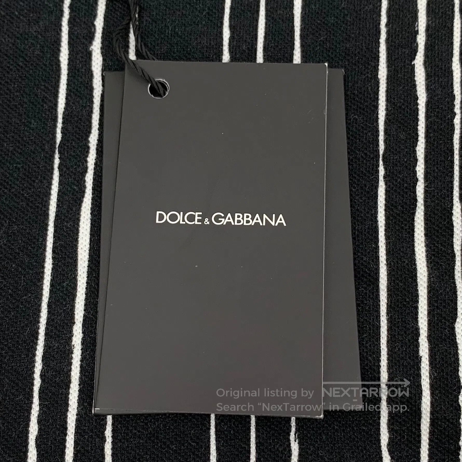 Dolce & Gabbana Dolce Gabbana Black Striped Cotton Collared Short Sleeve P Size US S / EU 44-46 / 1 - 6 Thumbnail