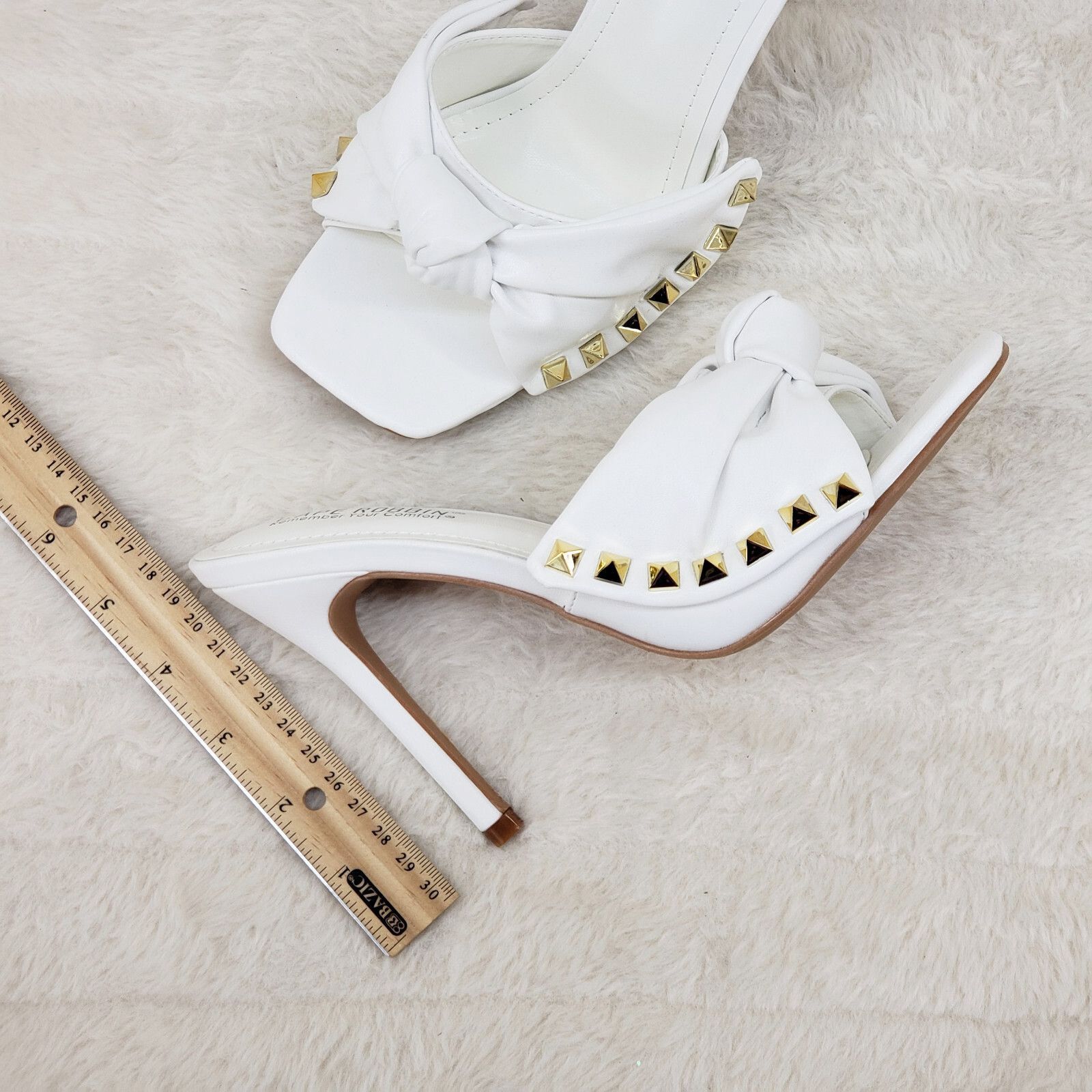 Other Darian Slip On White Open Toe High Heel Clogs Mules Slides ( Size US 9 / IT 39 - 6 Thumbnail