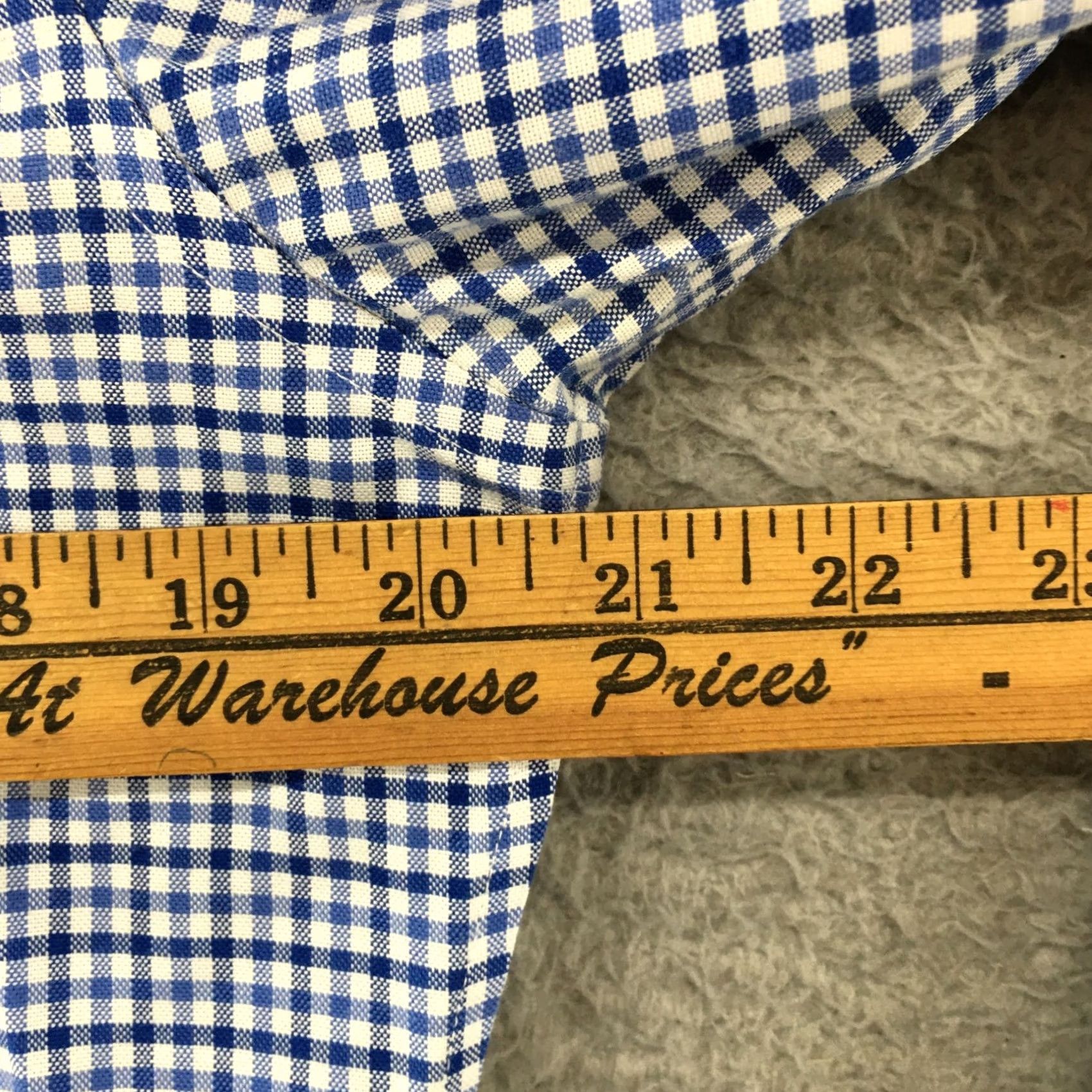 Banana Republic Banana Republic Dress Shirt Mens M Blue Check Cotton Collared Long Sleeve Casual Shirt Size US M / EU 48-50 / 2 - 5 Thumbnail
