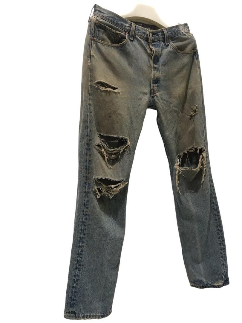 Levi's Vintage Clothing × Vintage Vintage 501 Distressed Levi's Denim. Size US 34 / EU 50 - 3 Thumbnail