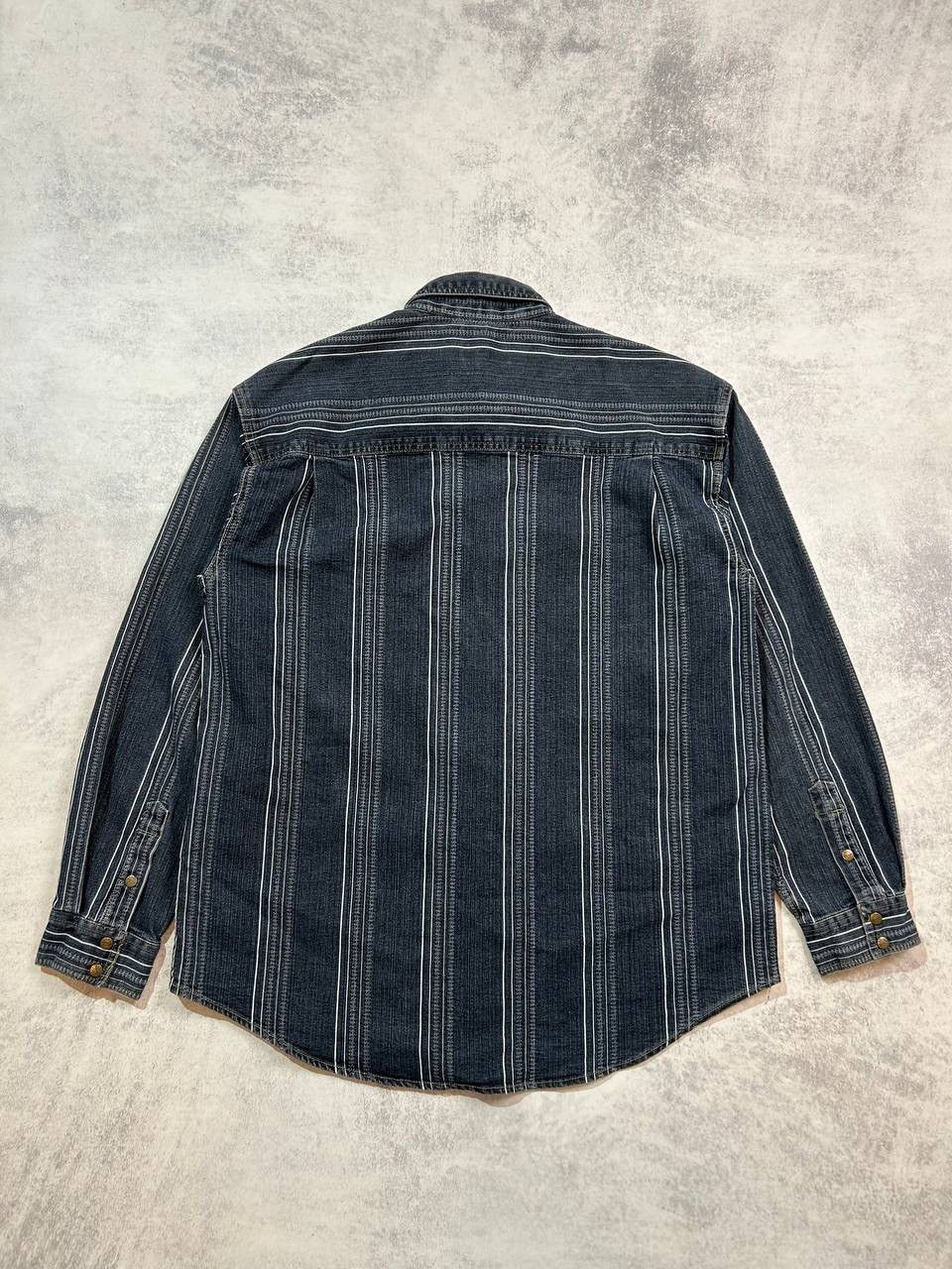 Wrangler Vintage Wrangler Authentic Western Stripe Denim Shirt Size US L / EU 52-54 / 3 - 6 Thumbnail