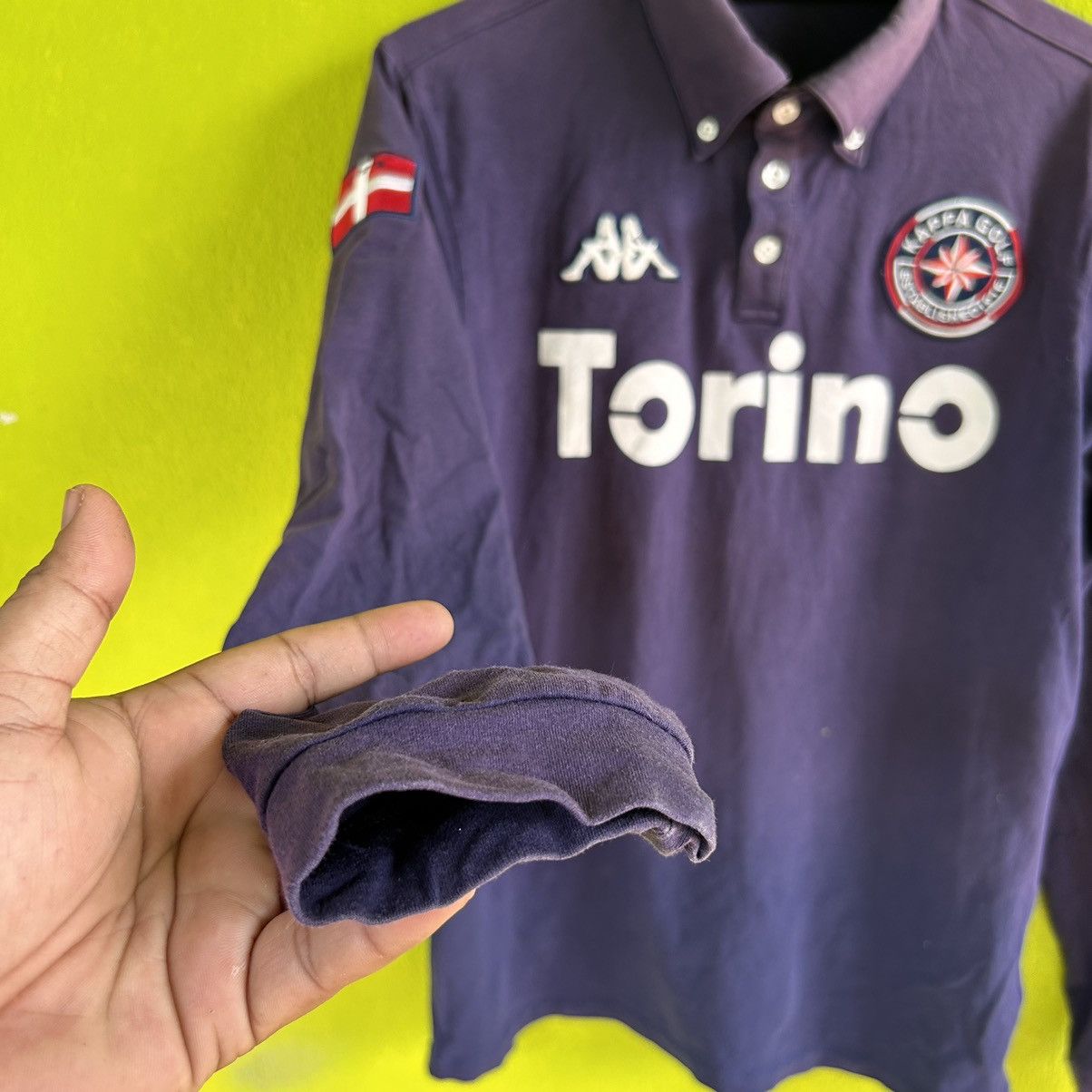 Kappa Vintage Kappa Golf Torino Faded Dark Blue Long Sleeve Shirt Size US S / EU 44-46 / 1 - 6 Thumbnail