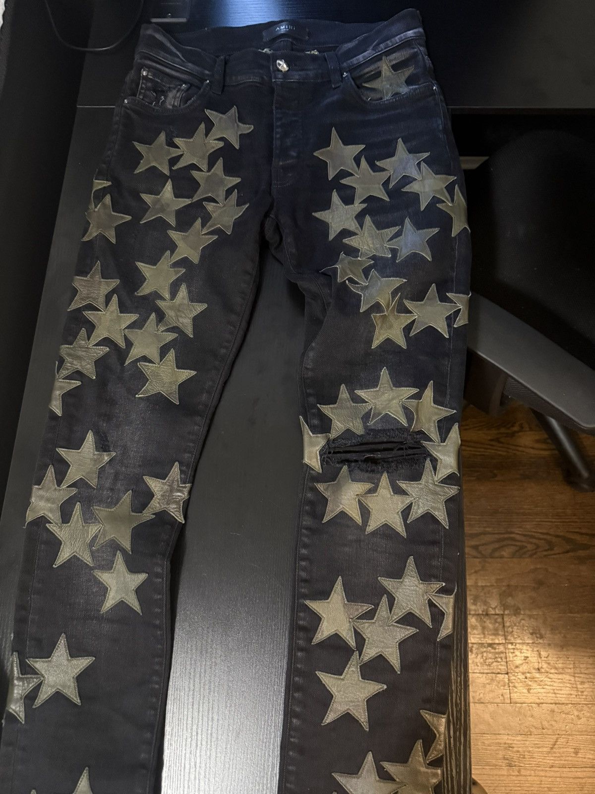Amiri Chemist Jeans Black Camo Stars