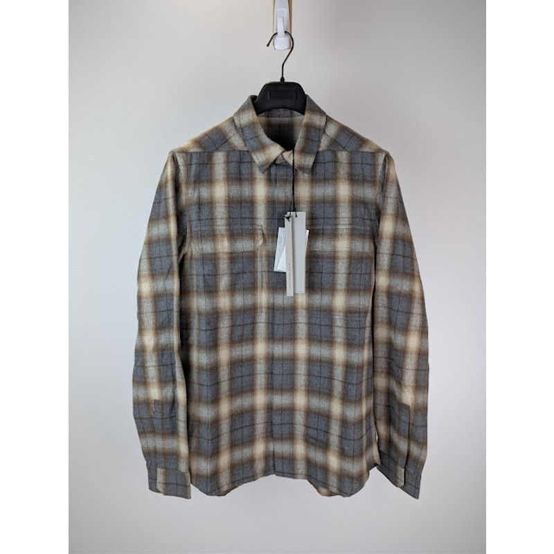 Rick Owens o1rshd1 Plaid Cotton Outershirt in Grey Size US M / EU 48-50 / 2 - 1 Thumbnail
