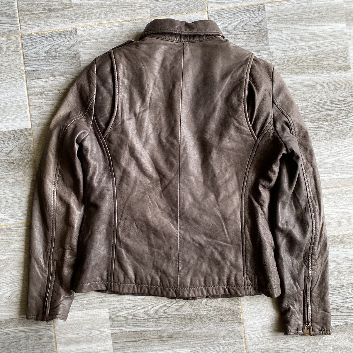 Japanese Brand Spickand Span Crop Leather Jacket Size S / US 4 / IT 40 - 4 Thumbnail
