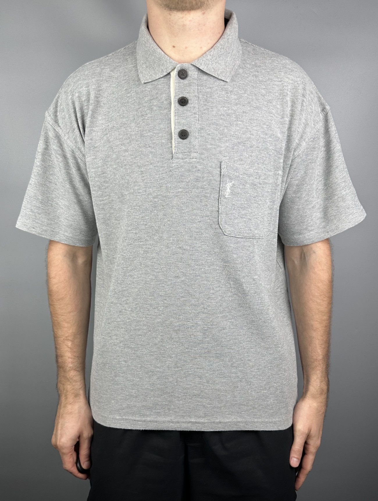 Vintage Yves Saint Laurent YSL Logo Polo TShirt Tee Luxury Old Money Size US XL / EU 56 / 4 - 10 Thumbnail