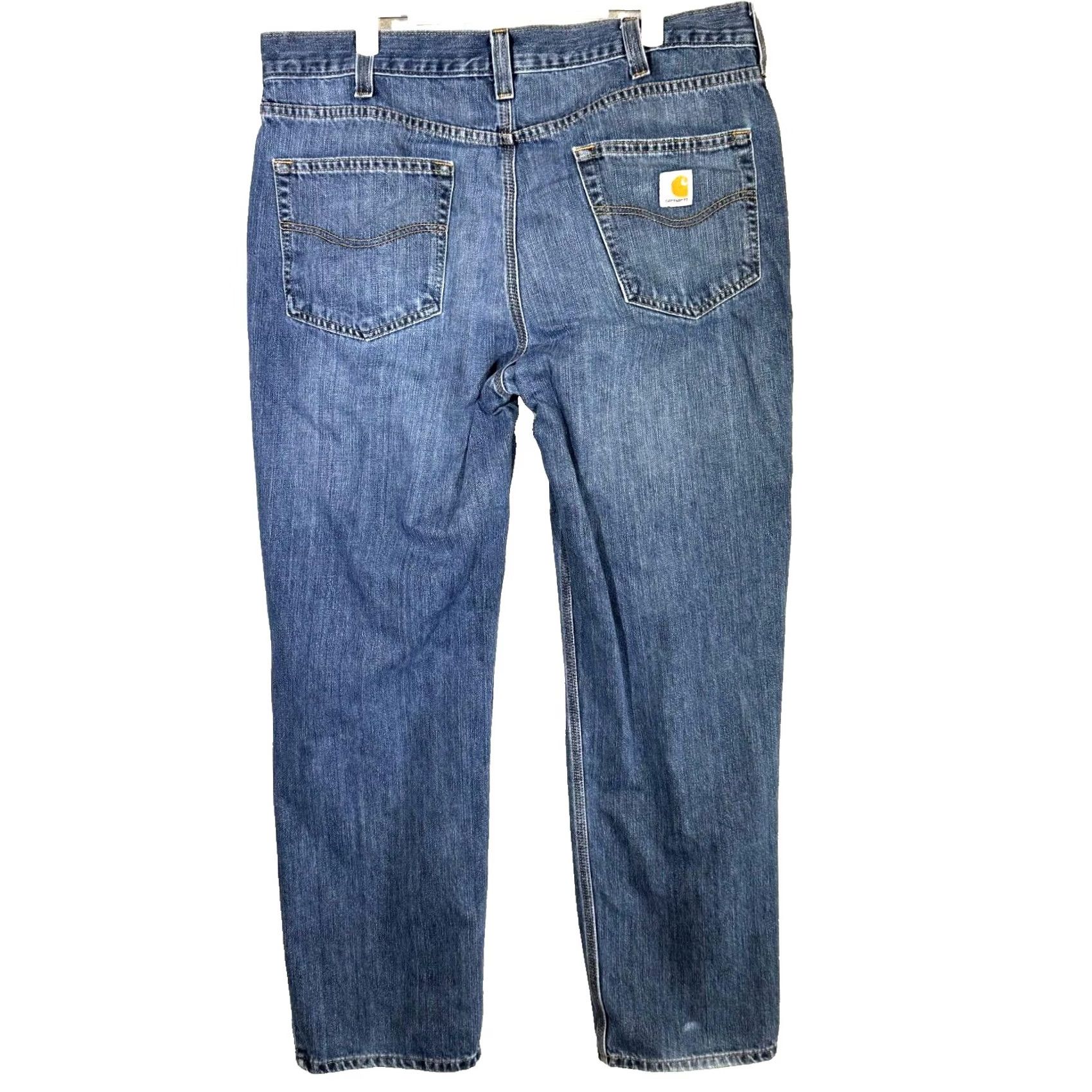 Carhartt Carhartt Men’s Jeans 38×32 Blue Denim Medium Wash Mid-Rise Straight Leg Size US 38 / EU 54 - 2 Thumbnail
