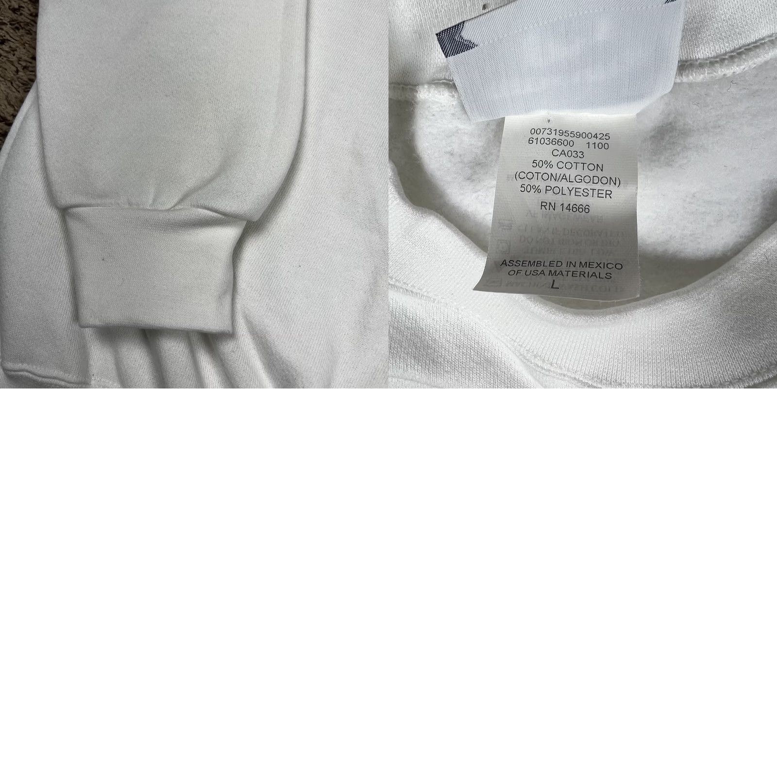 Lee VINTAGE Polska Poland 2001 Big Spellout Graphic Crewneck Sweatshirt L White Lee Unisex Adults Sweatshirt Graphic Print Size US L / EU 52-54 / 3 - 9 Thumbnail