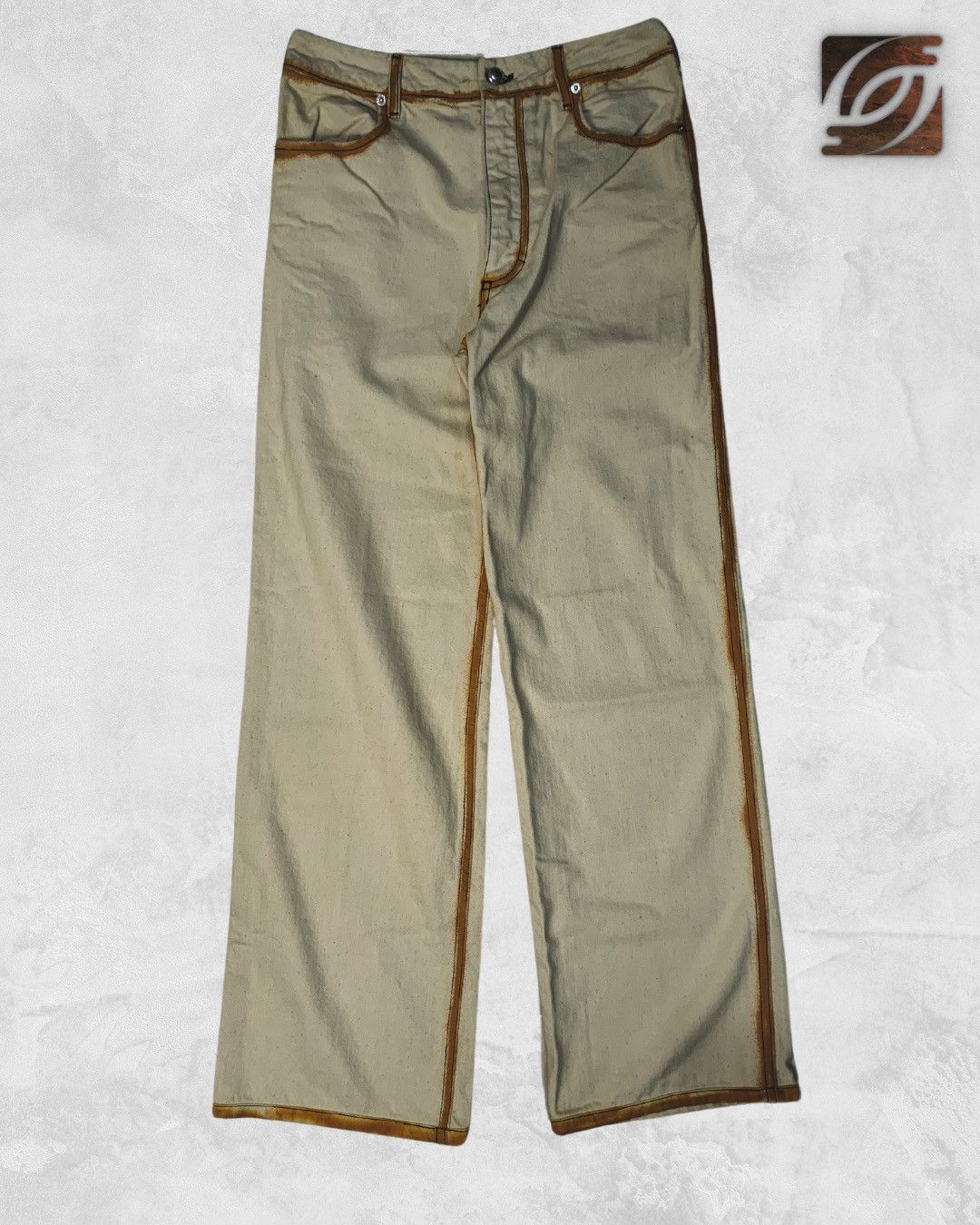 Eckhaus Latta Rust Seam Baggy Denim Pants Size US 30 / EU 46 - 1 Thumbnail