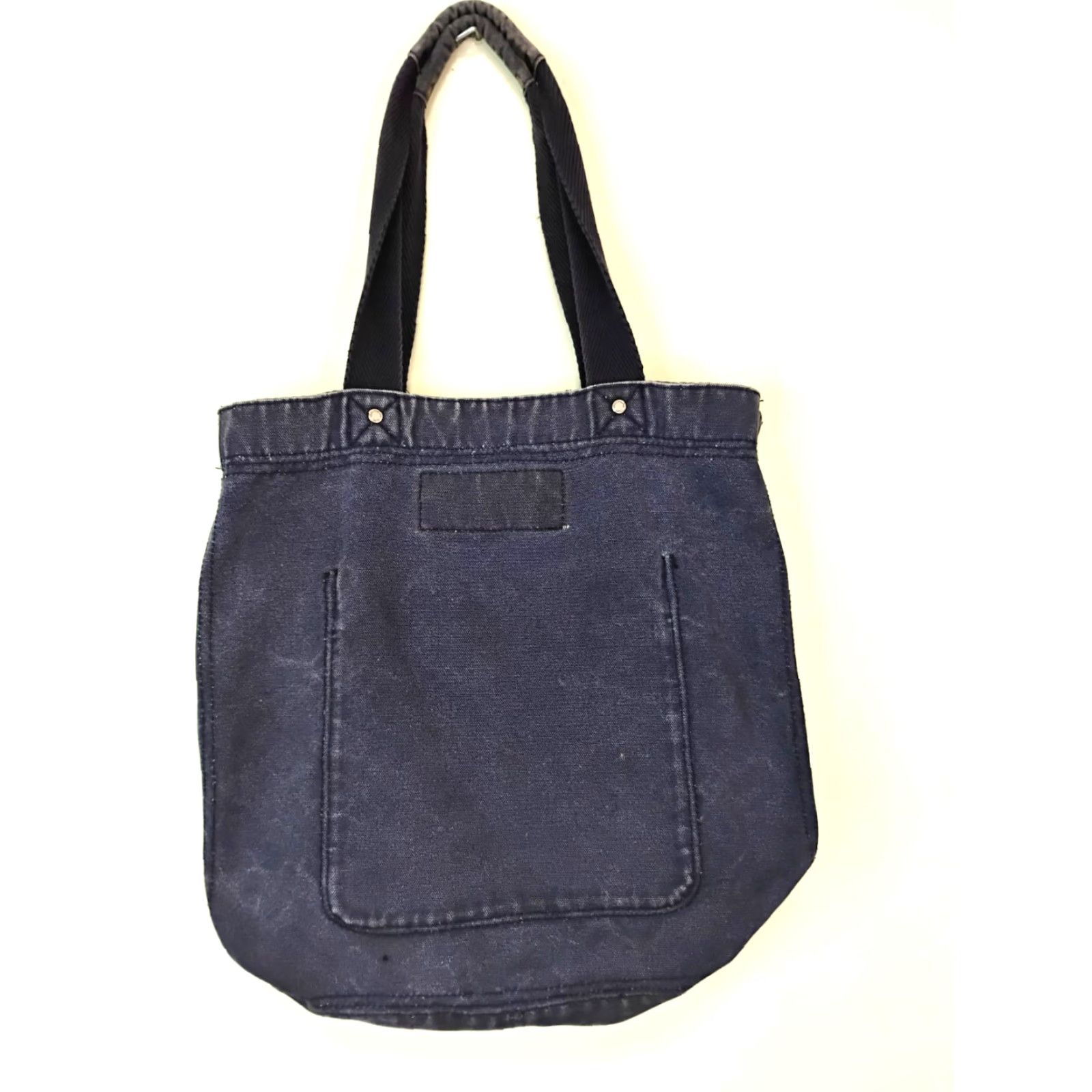 Abercrombie & Fitch VINTAGE Abercrombie & Fitch Tote Bag Square Reversible Canvas Blue 16x15 Women Medium Blue Shoulder Strap Bag Size ONE SIZE - 4 Thumbnail