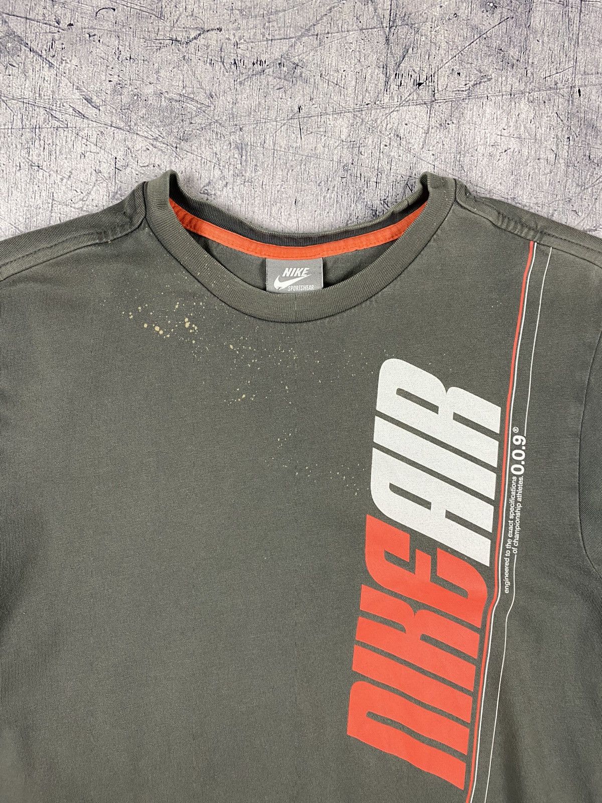 Nike × Vintage Vintage Nike Air Y2K Drill Big Logo Tee T Shirt Size US M / EU 48-50 / 2 - 5 Thumbnail