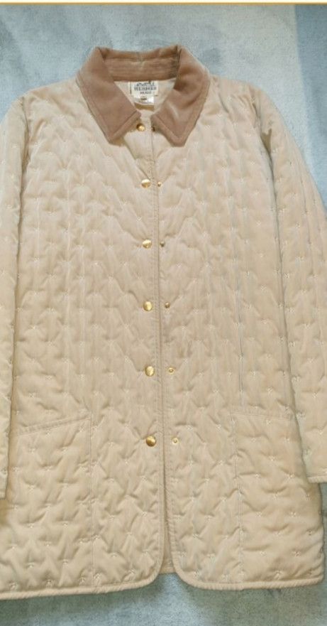 image of Hermes By Martin Margiela Coat Parka Quilted Jacket in Beige, Men's (Size XL)