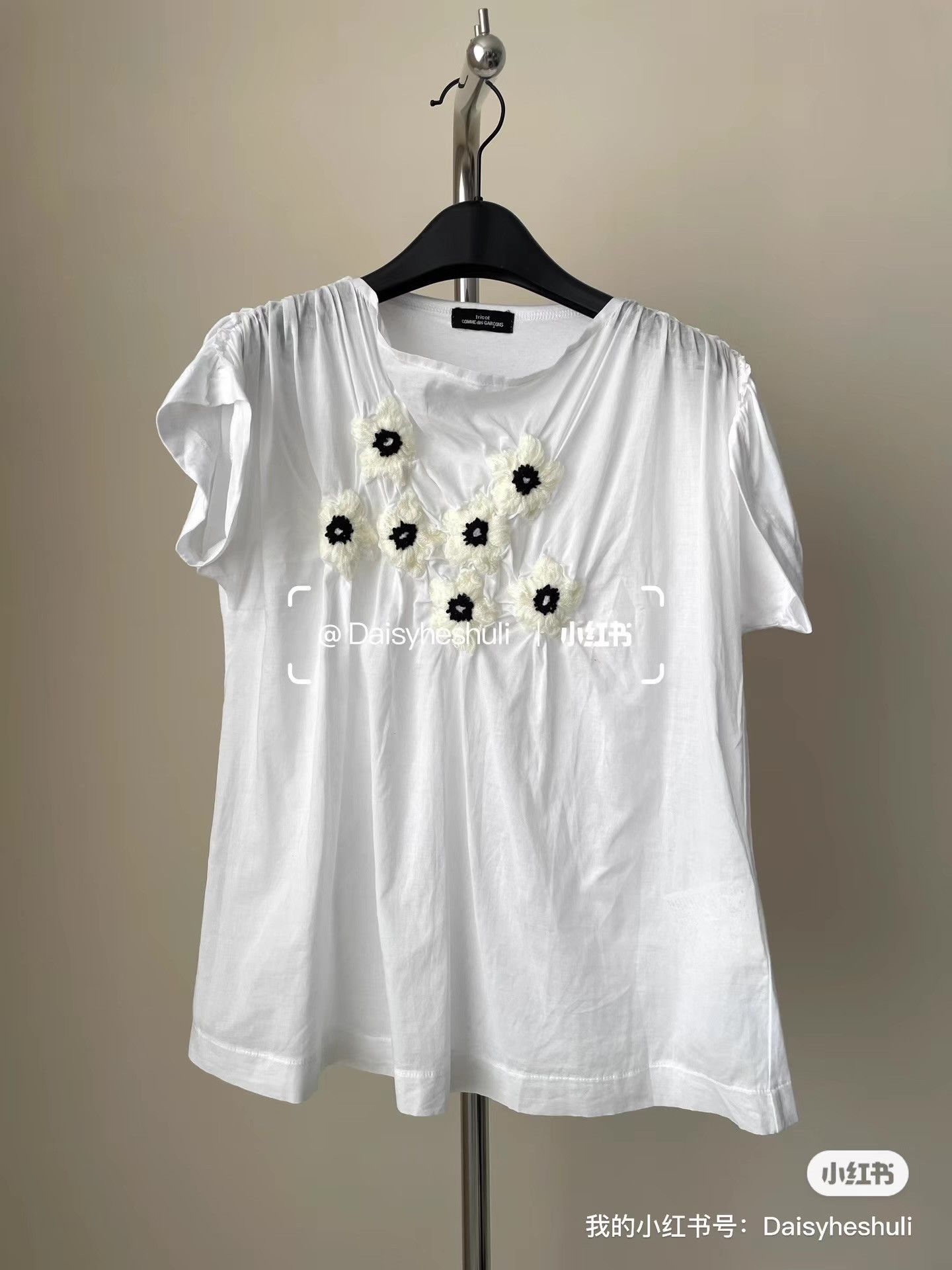 Comme des Garcons Comme des Garçons CDG Tricot Floral Short Sleeve T-shirt Ｑ24 Size M / US 6-8 / IT 42-44 - 1 Thumbnail