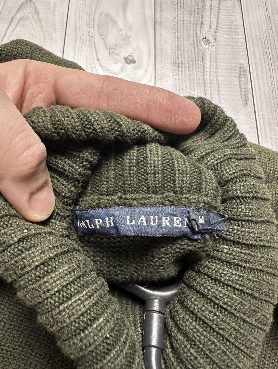Polo Ralph Lauren × Ralph Lauren × Vintage Vintage Polo Ralph Lauren sweater women's M green turtleneck Size M / US 6-8 / IT 42-44 - 4 Thumbnail