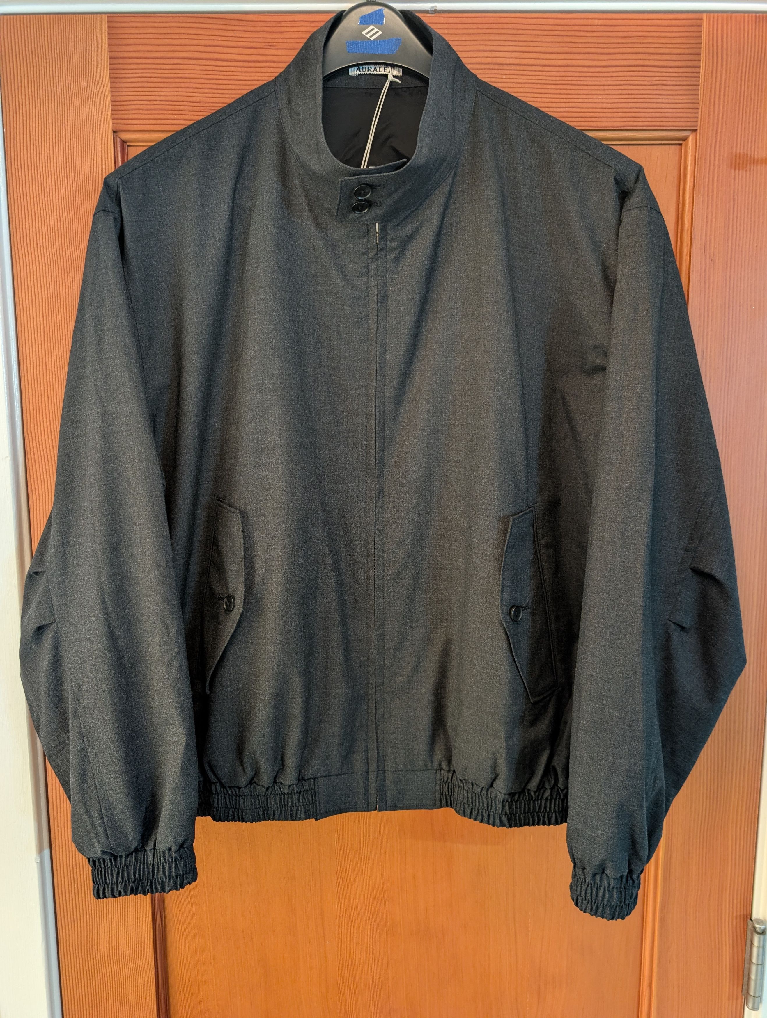 Auralee Double Face Check Zip Blouson | Grailed