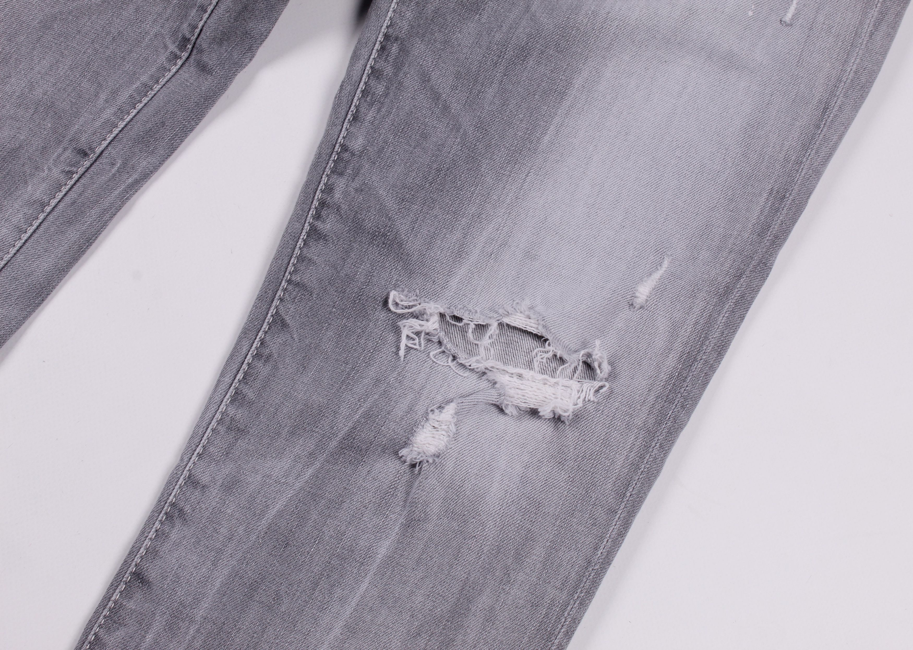 Dsquared2 Dsquared2 Grey Distressed Slim Fit Denim Jeans Size US 32 / EU 48 - 3 Thumbnail