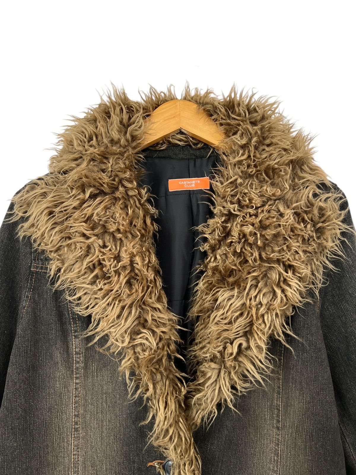 Vintage Castanet Japan Mudwash Gothic Fur Denim Jacket Size US S / EU 44-46 / 1 - 6 Thumbnail