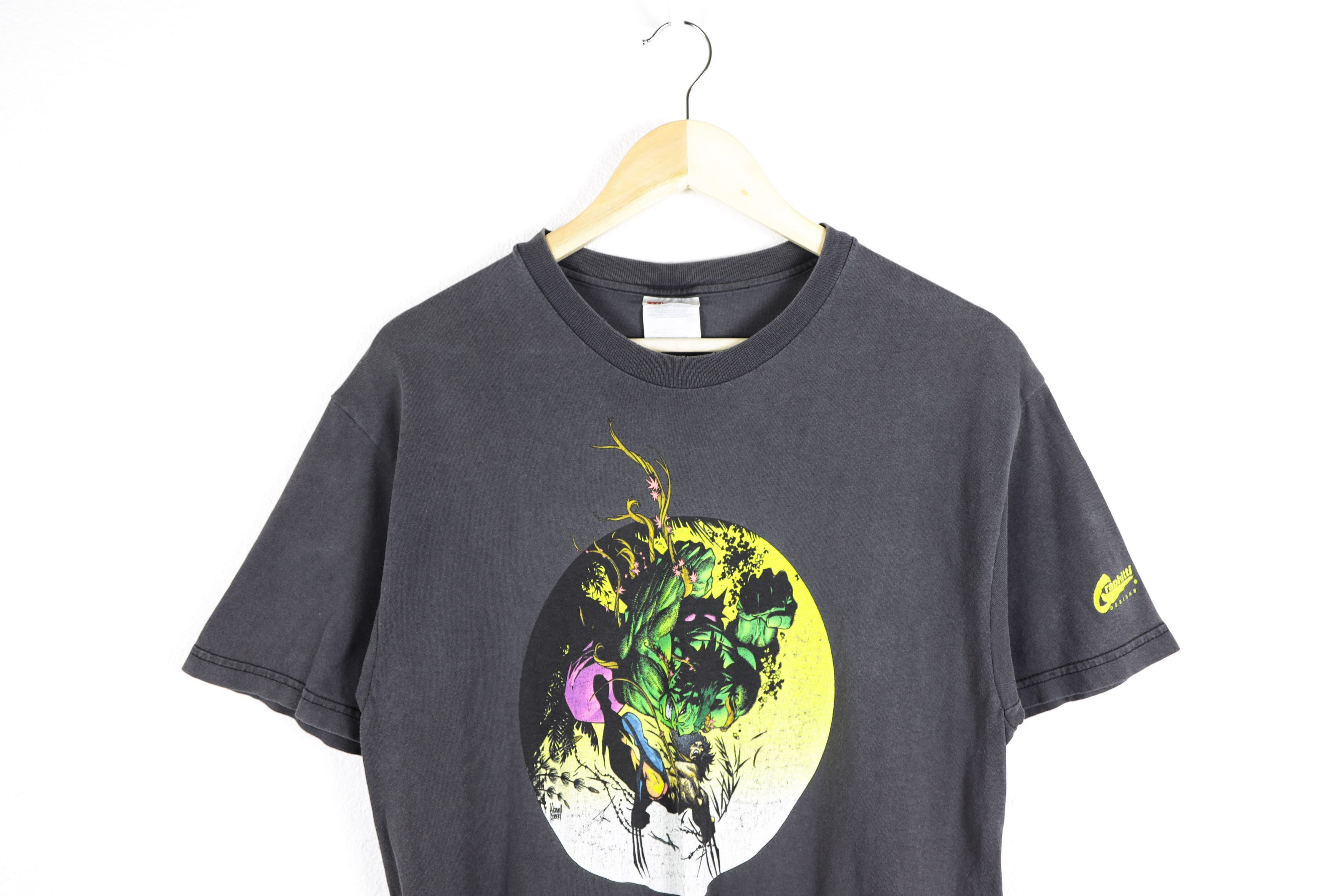 Marvel Comics × Vintage Vintage Marvel Comics Hulk vs Wolverine Graphic Tee T-shirt Size US M / EU 48-50 / 2 - 2 Thumbnail