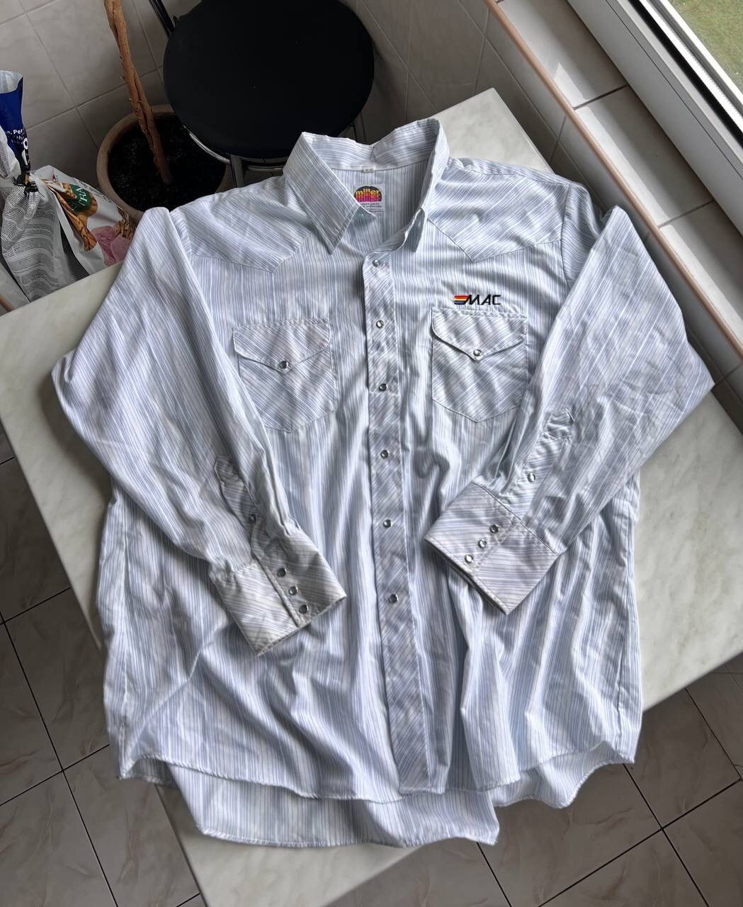 Apple × Vintage 80's 90's Vintage Apple Mac Button Down Shirt Rainbow Logo Size US XL / EU 56 / 4 - 1 Thumbnail