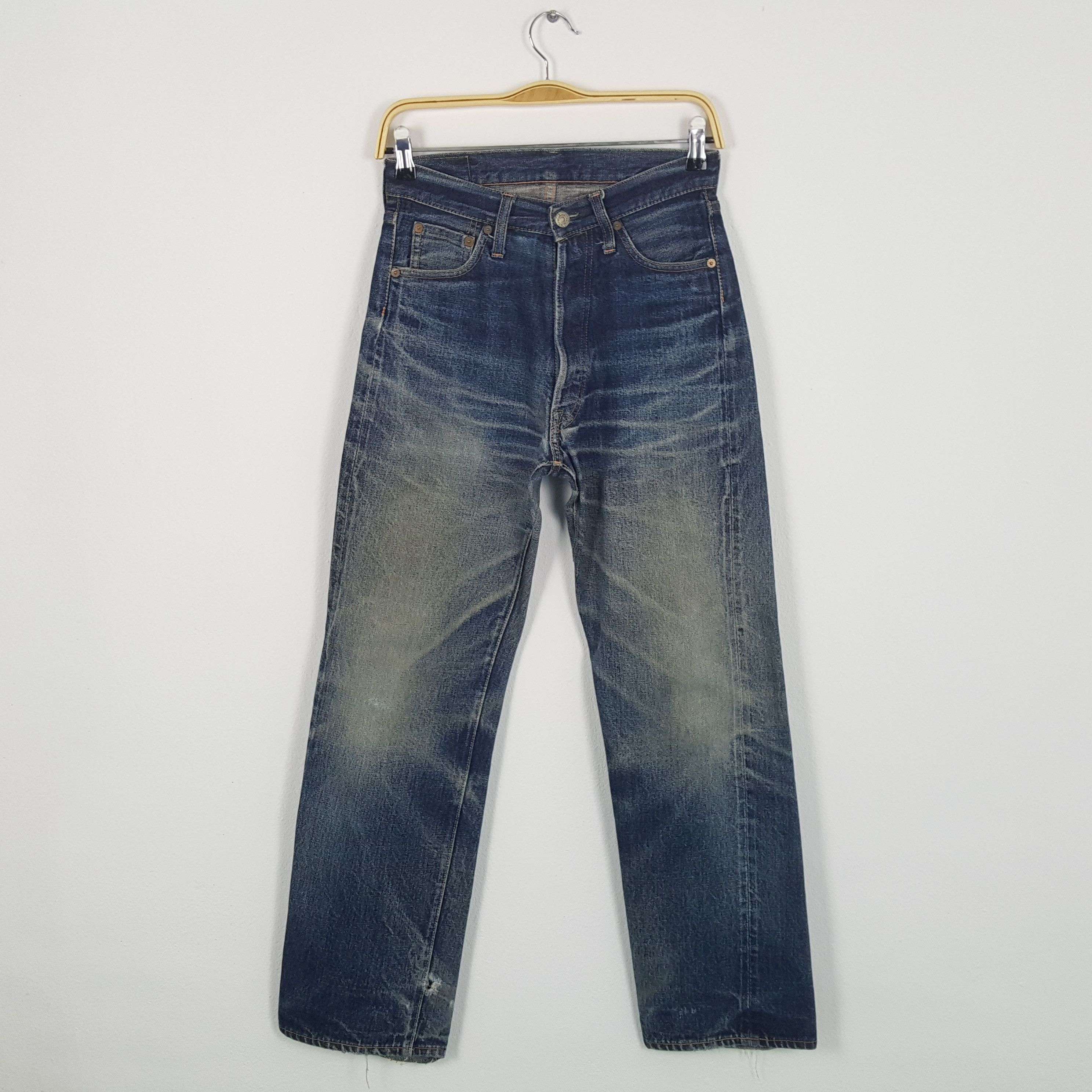 image of Denime Authentic Distressed Jeans in Blue Jean, Men's (Size 26)