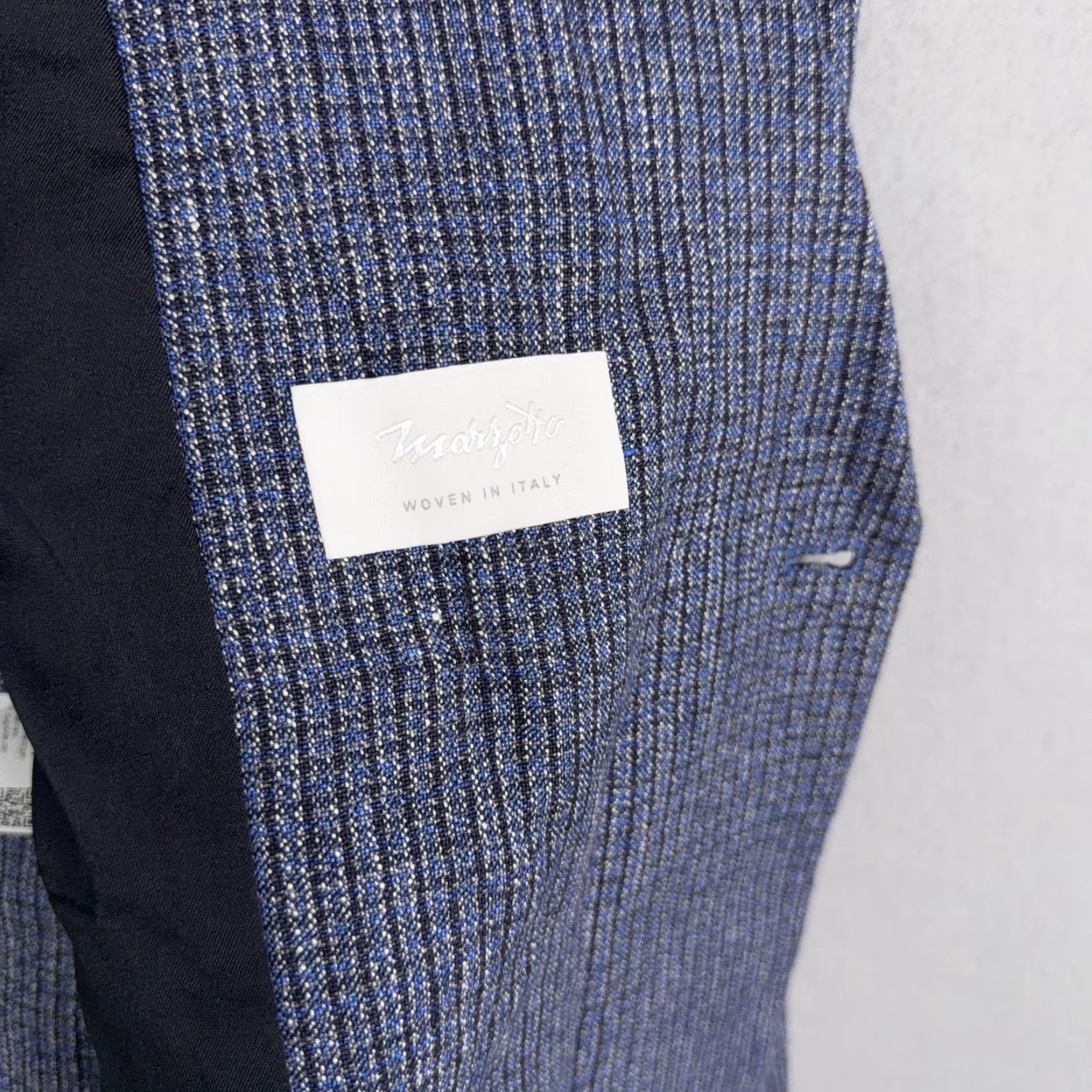 Vintage Boss Blazer Womens 4 Blue Check Double Breasted Short Jacket Tailored Workwear Blazer Women Medium? Size 27" / US 4 / IT 40 - 4 Thumbnail
