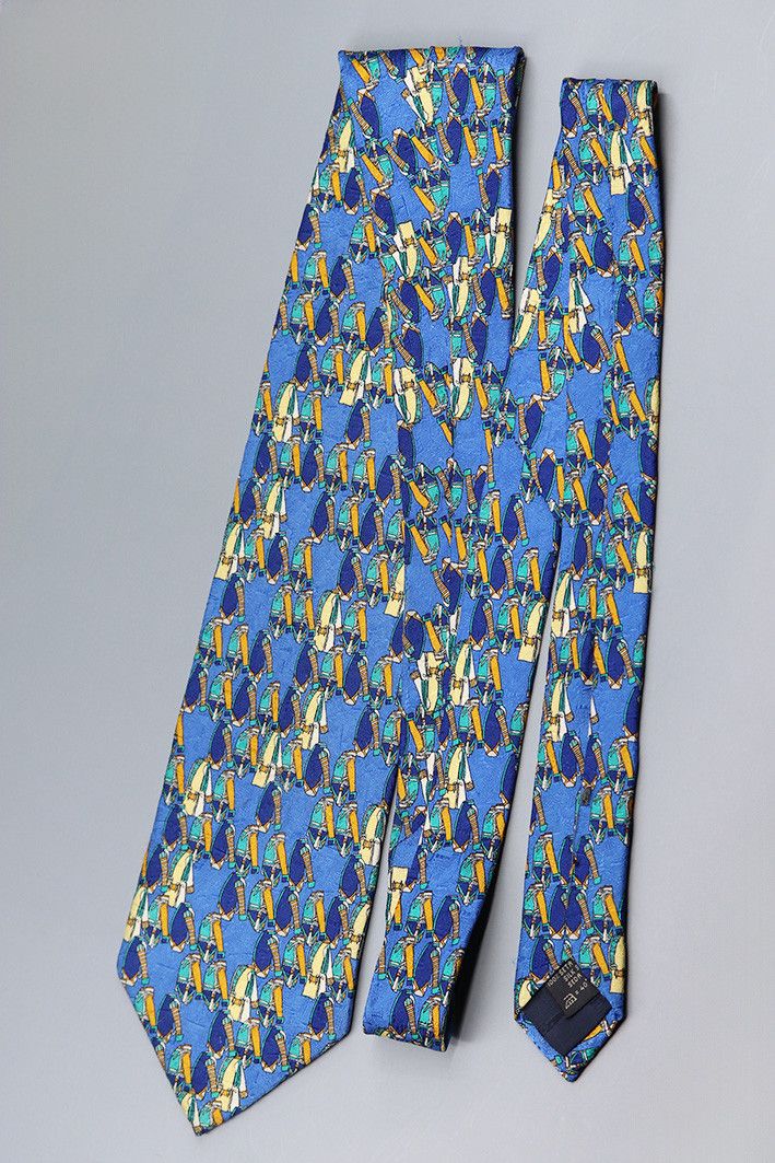 Ermenegildo Zegna Vintage Ermenegildo Zegna Abstract Print Tie Size ONE SIZE - 7 Thumbnail
