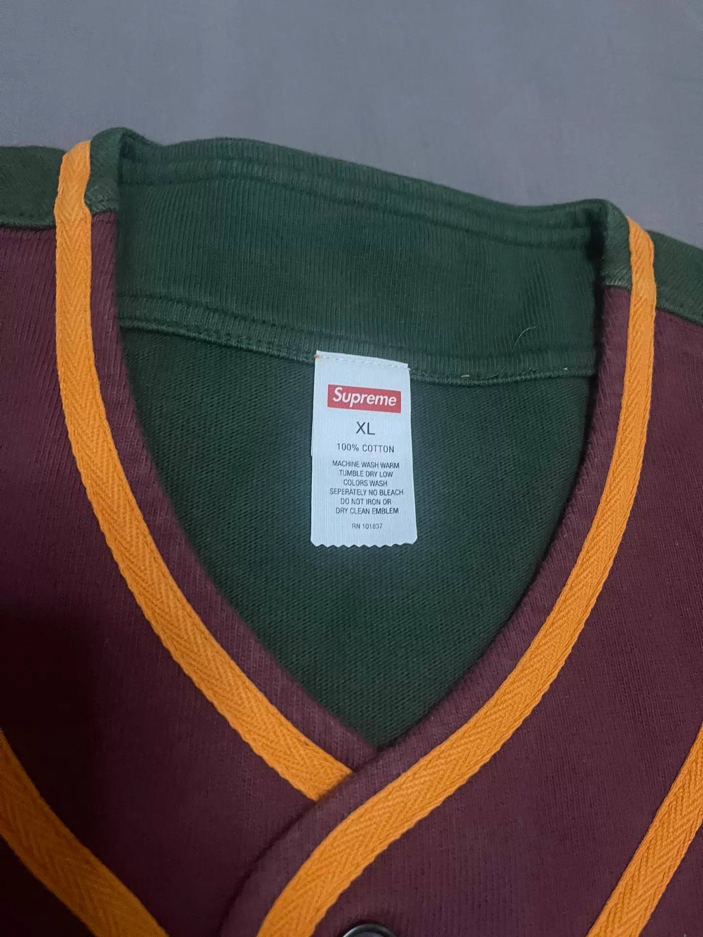 Supreme Supreme colorblocked baseball jacket XL NWT Size US XL / EU 56 / 4 - 6 Thumbnail