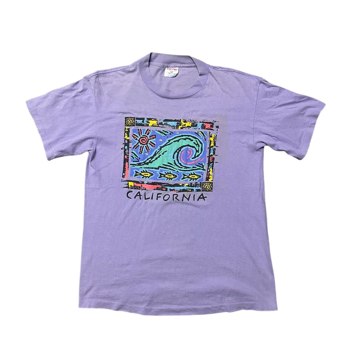 Vintage Vintage 80s California surf printed tee Size US L / EU 52-54 / 3 - 1 Thumbnail