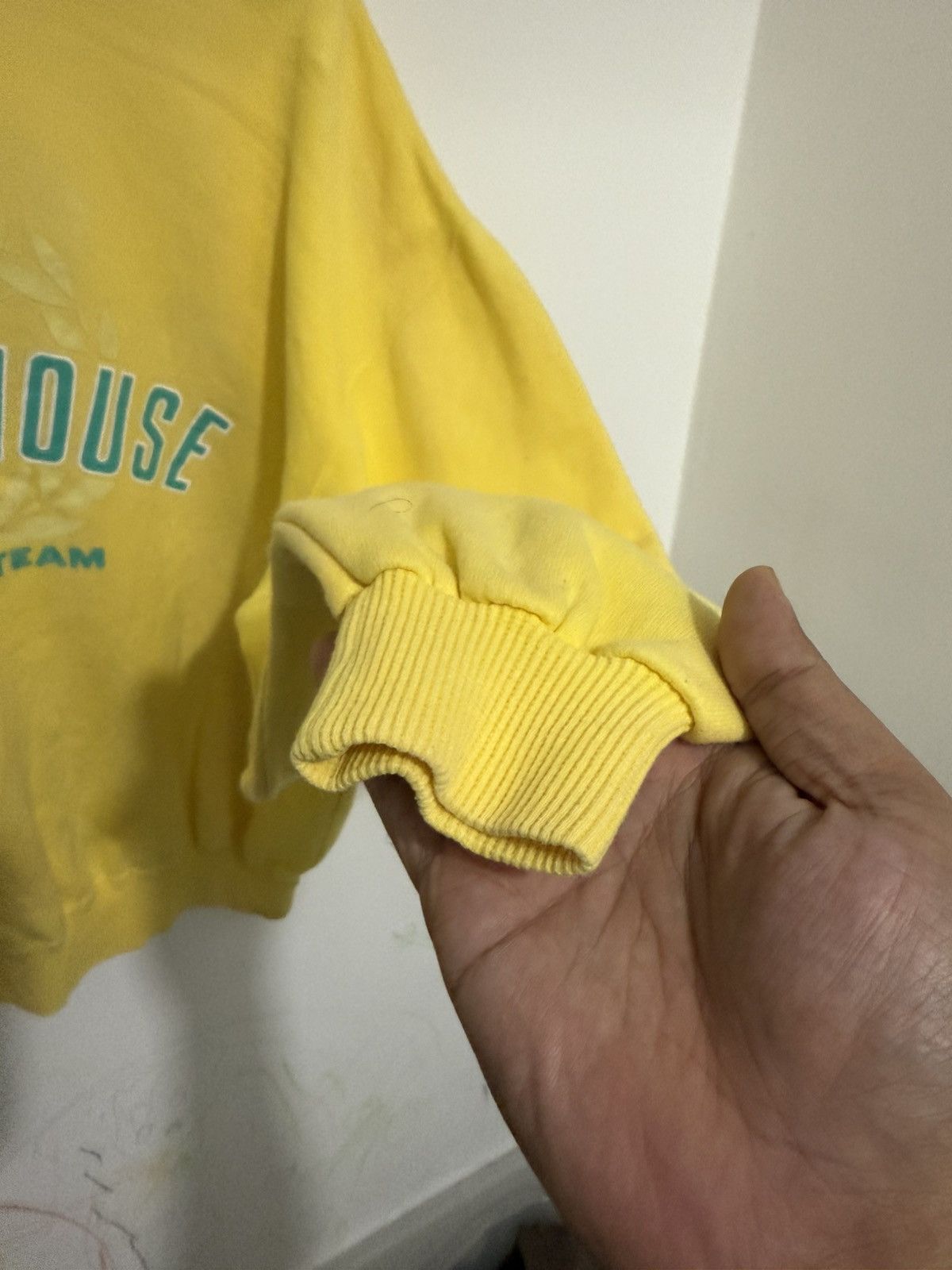 Japanese Brand Vintage Japanese Brand Leyton House Racing Yellow Sweatshirt Size US L / EU 52-54 / 3 - 4 Thumbnail