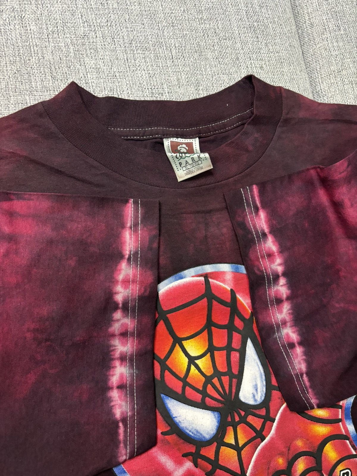 Marvel Comics × Vintage Vintage bootleg shirt tie dye Spiderman Size US XL / EU 56 / 4 - 3 Thumbnail
