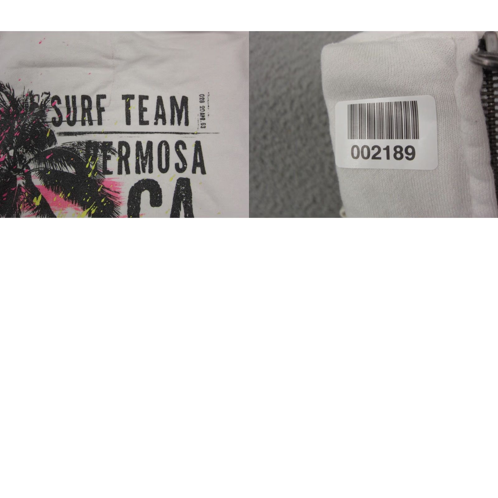 Vintage Aéropostale Hoodie Womens XL White Full Zip Palm Trees Sweatshirt Size XL / US 12-14 / IT 48-50 - 10 Thumbnail