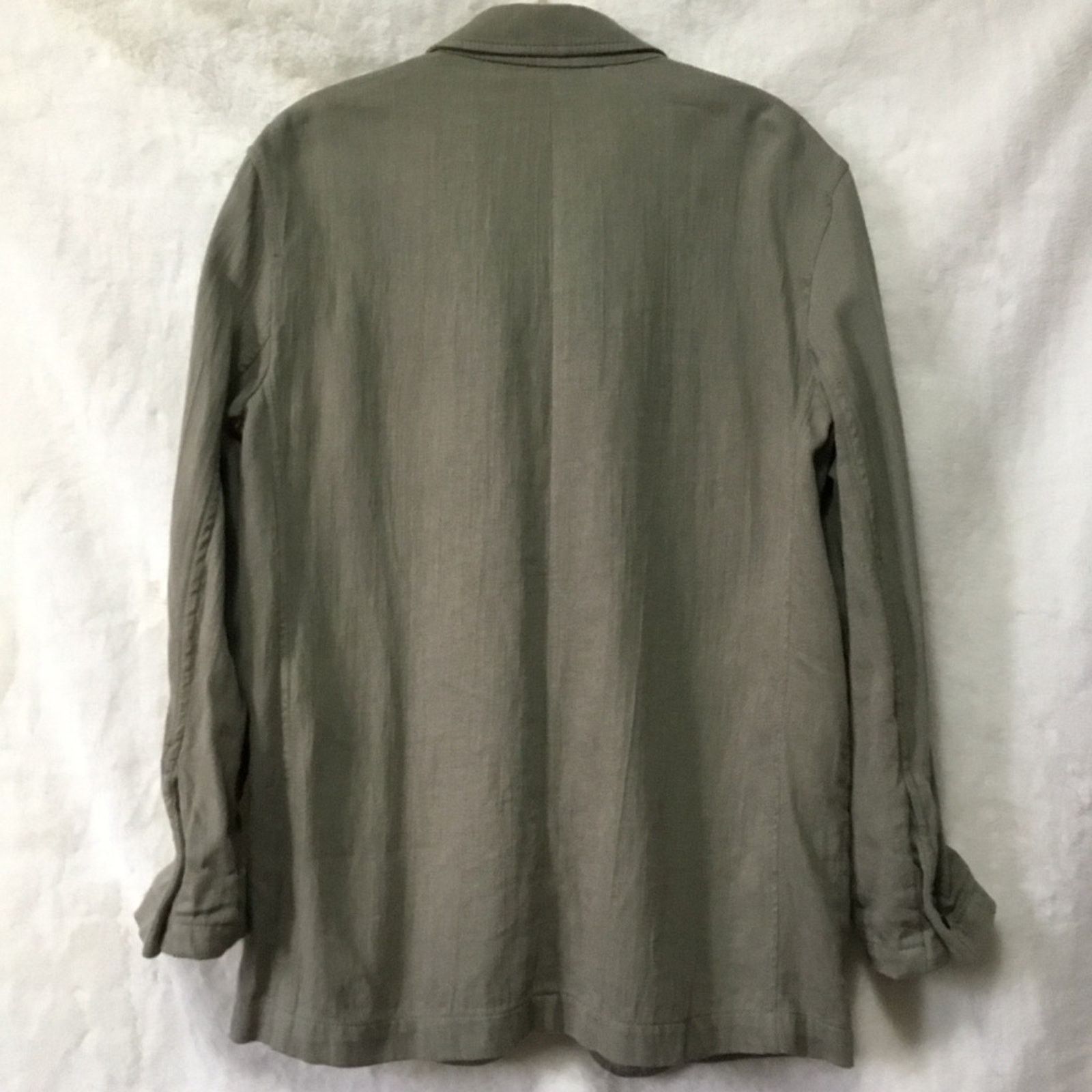 Zara Zara Olive Green Linen Blend Button Over-Sized Blazer Size XS / US 0-2 / IT 36-38 - 6 Thumbnail