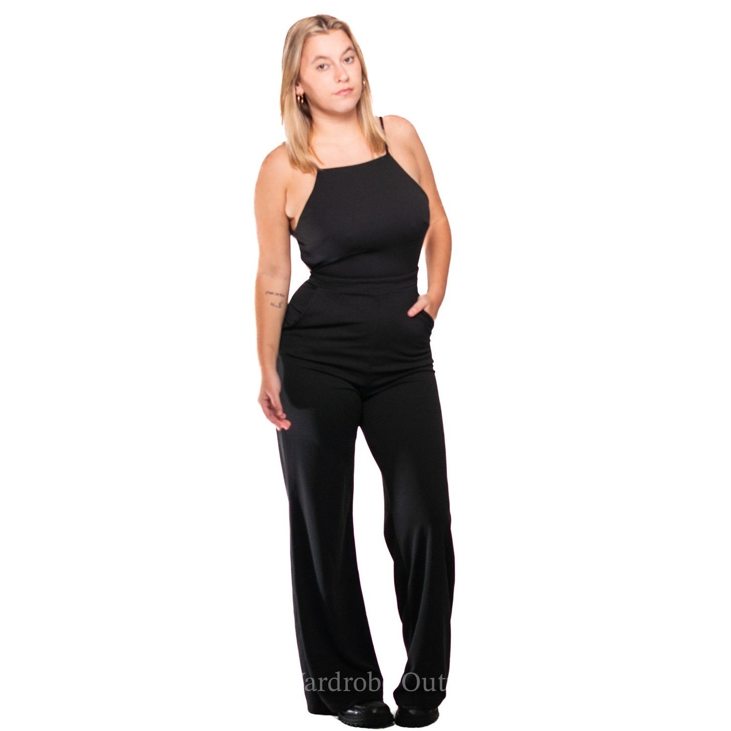 Designer Lulus Black Backless One Piece Romper Size 27" / US 4 / IT 40 - 1 Thumbnail