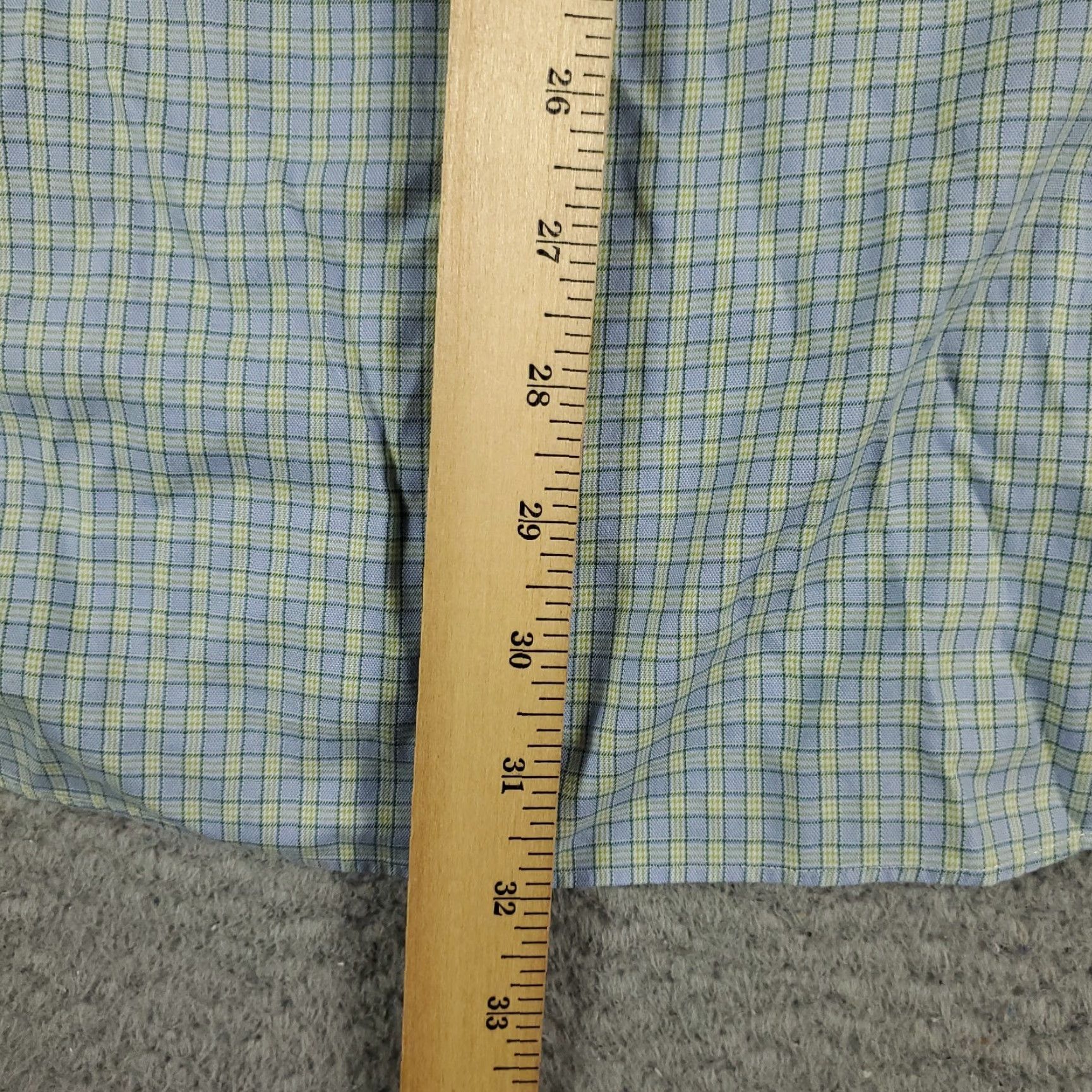 David Donahue David Donahue Mens Shirt Size 16 Blue Plaid Dress Button Up Long Sleeve Size 42R - 4 Thumbnail