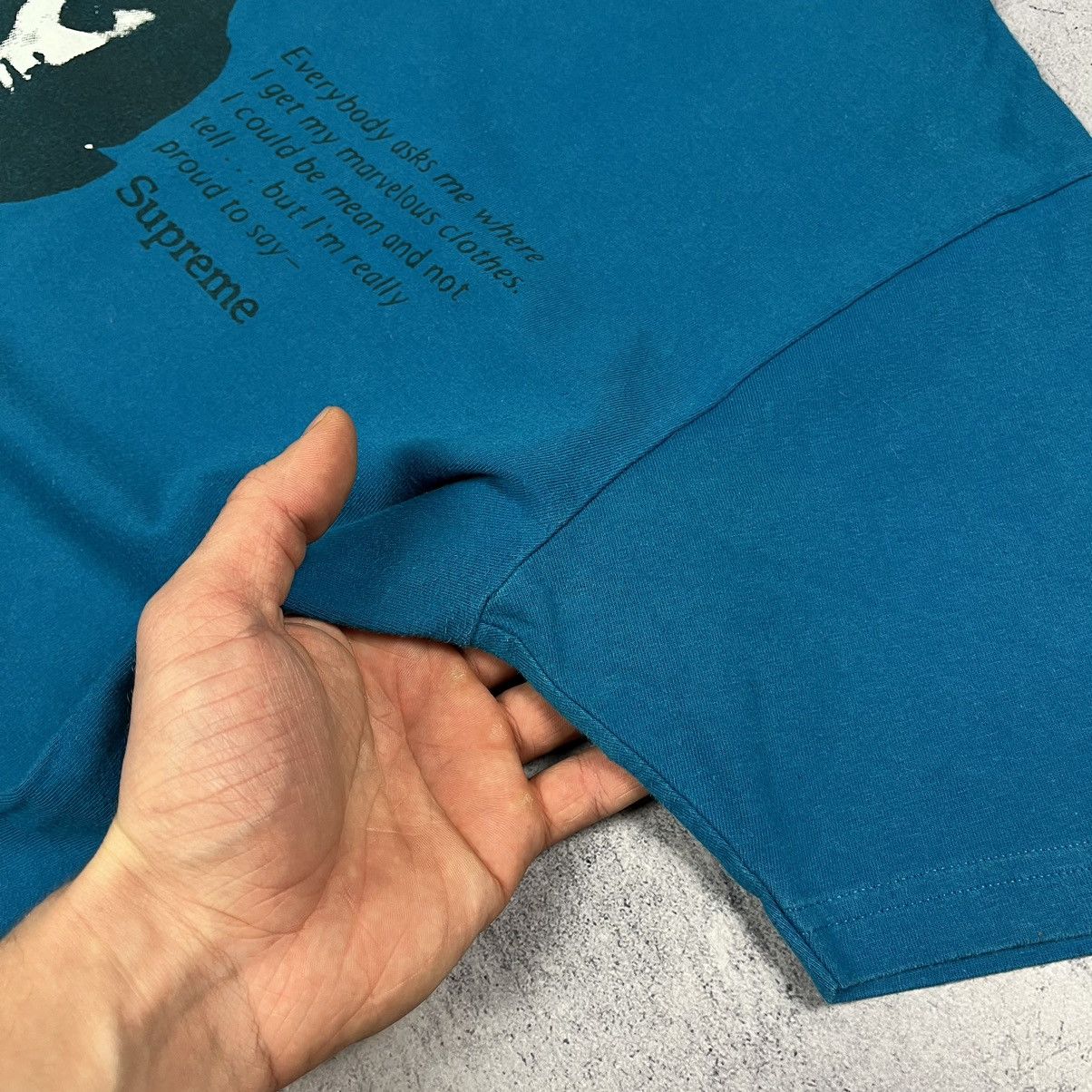 Supreme Supreme big logo mean tee SS17 Size US L / EU 52-54 / 3 - 12 Thumbnail