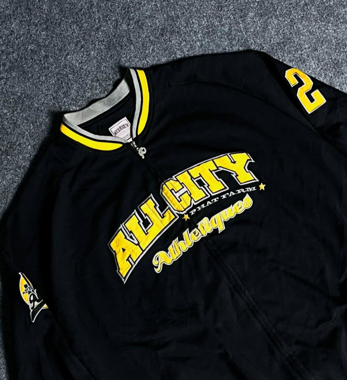 Phat Farm × Vintage HIPHOP VARSITY JACKET PHAT FARM ALL CITY ATHLETIQUES 92 Size US XXL / EU 58 / 5 - 3 Thumbnail