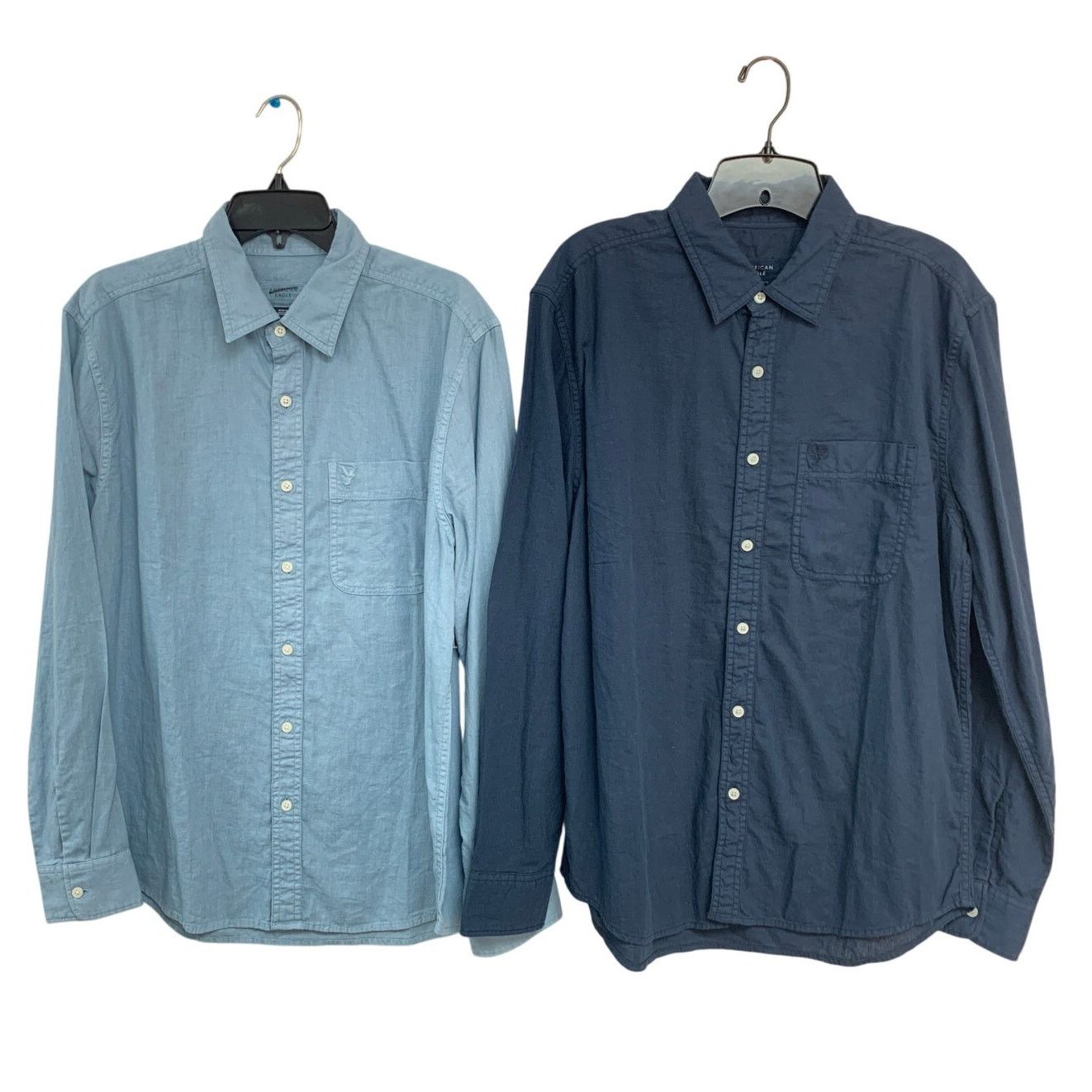 American Eagle Outfitters 2 New American Eagle Mens Medium Cotton Button Up Shirts Size US M / EU 48-50 / 2 - 1 Thumbnail