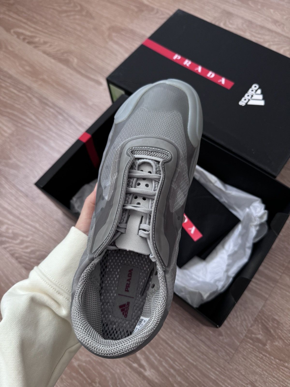 Adidas × Prada 690$ Adidas x Prada Luna Rossa Gunmetal Grey Size US 7.5 / EU 40-41 - 4 Thumbnail
