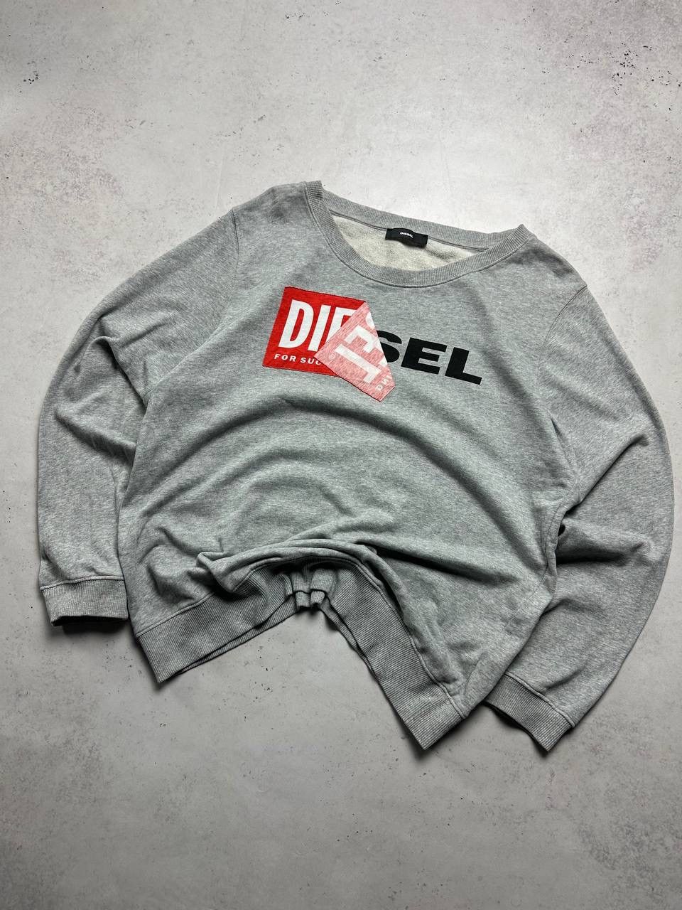 Diesel × Vintage Vintage Diesel Big Logo Boxy Sweatshirt M Size US M / EU 48-50 / 2 - 4 Thumbnail