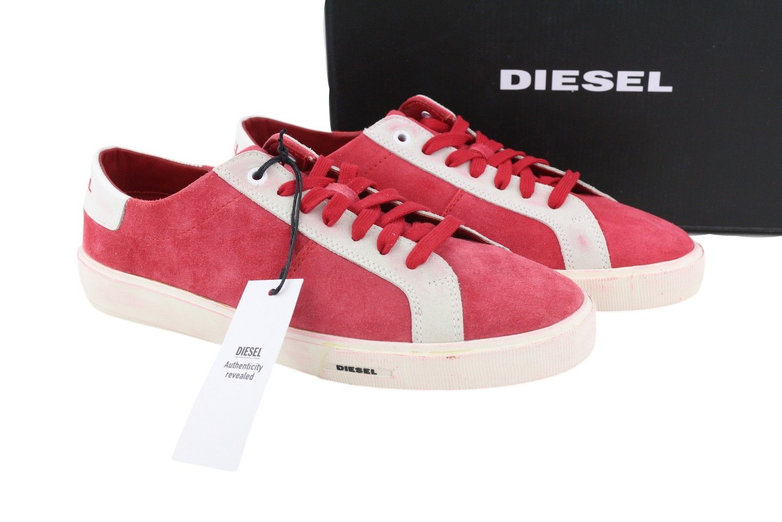 Diesel S-Mydori Lc Eu43 Red Suede Leather 41535 Shoes, Men's (Size 10)