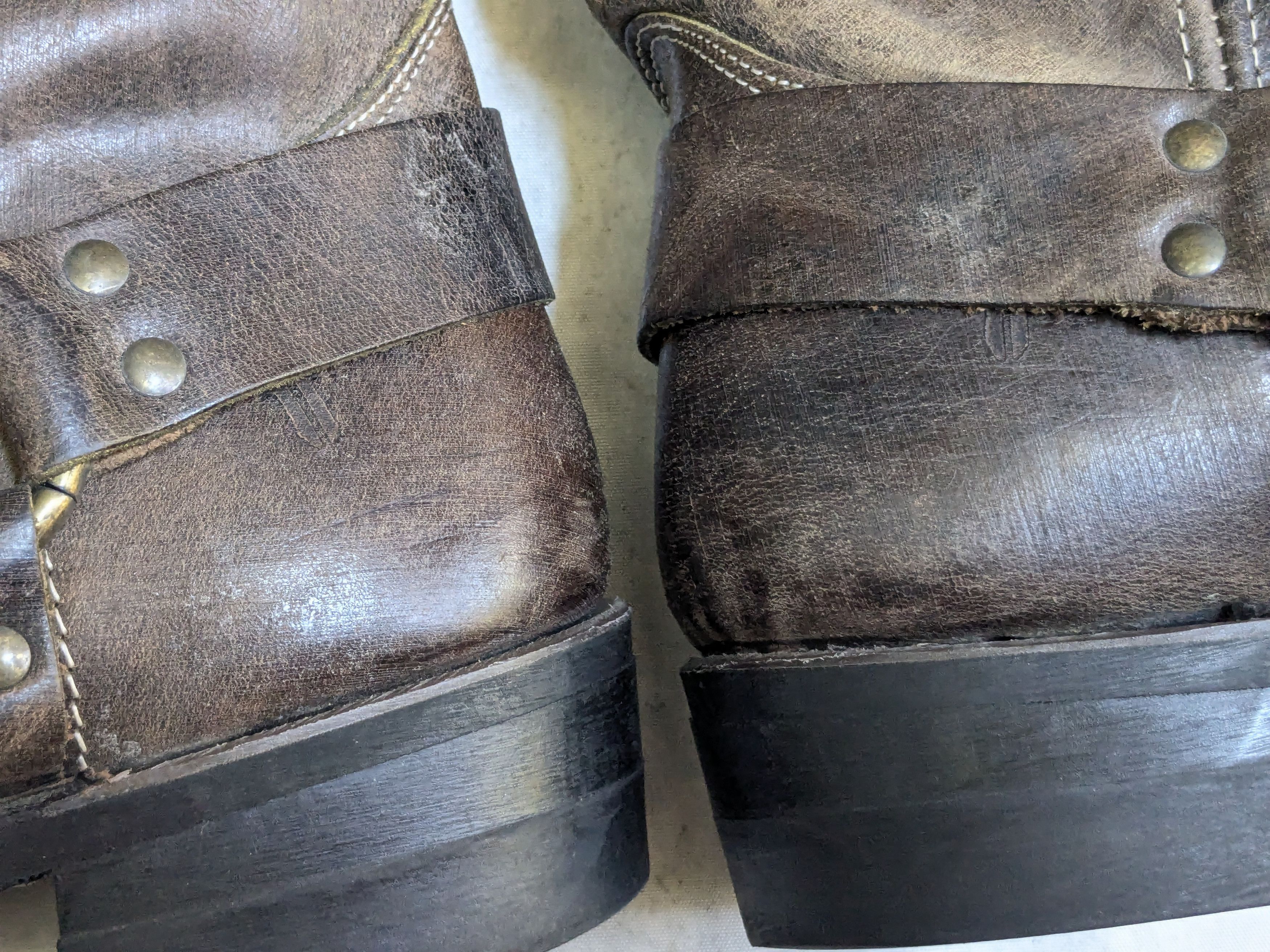 Frye Frye Harness Boots Brown Leather 12 M USA Buckle Strap Size US 12 / EU 45 - 8 Thumbnail