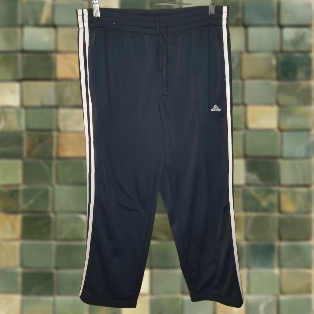 Adidas ADIDAS Pants Sweatpants Activewear Men M Striped Blue White Size M Size US 31 - 1 Thumbnail