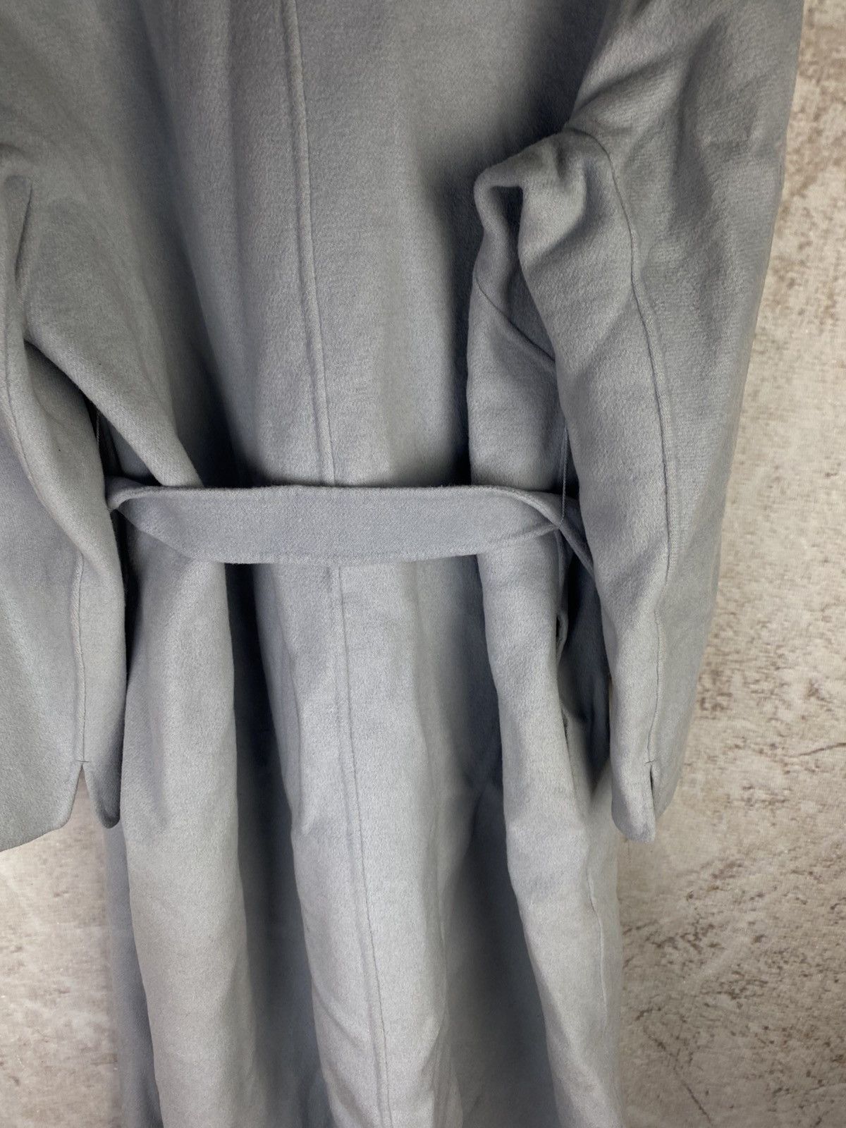 Max Mara Max Mara Long Trench Coat Blue 100% Wool US 8 Size M / US 6-8 / IT 42-44 - 9 Thumbnail
