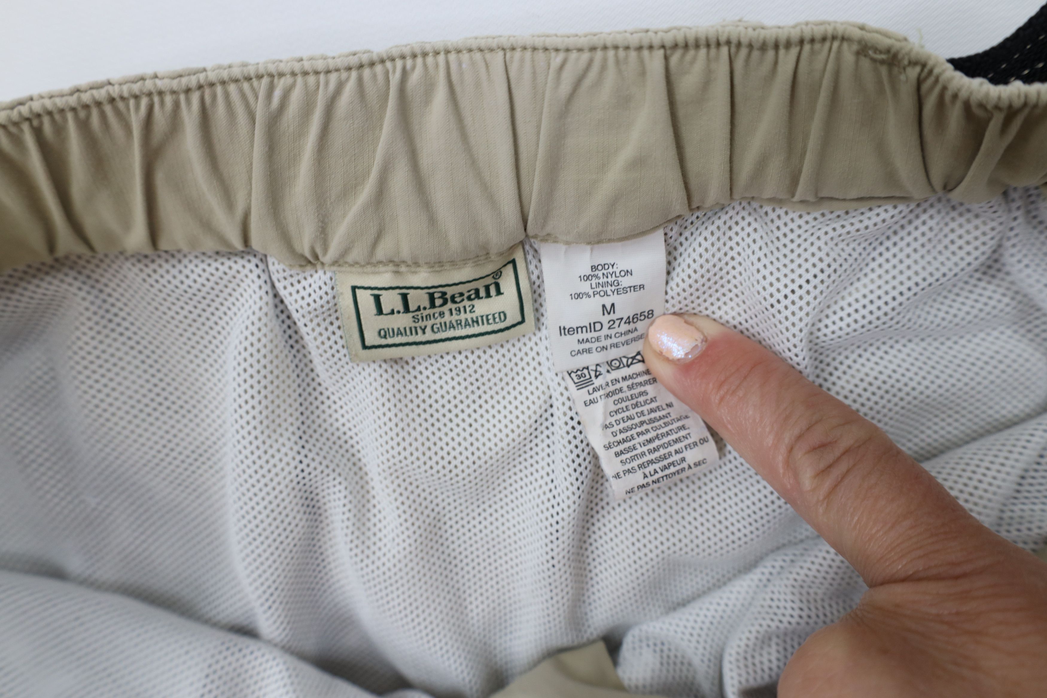 L.L. Bean Vintage LL Bean Spell Out Belted Lined Trekking Shorts Size US 32 / EU 48 - 9 Thumbnail
