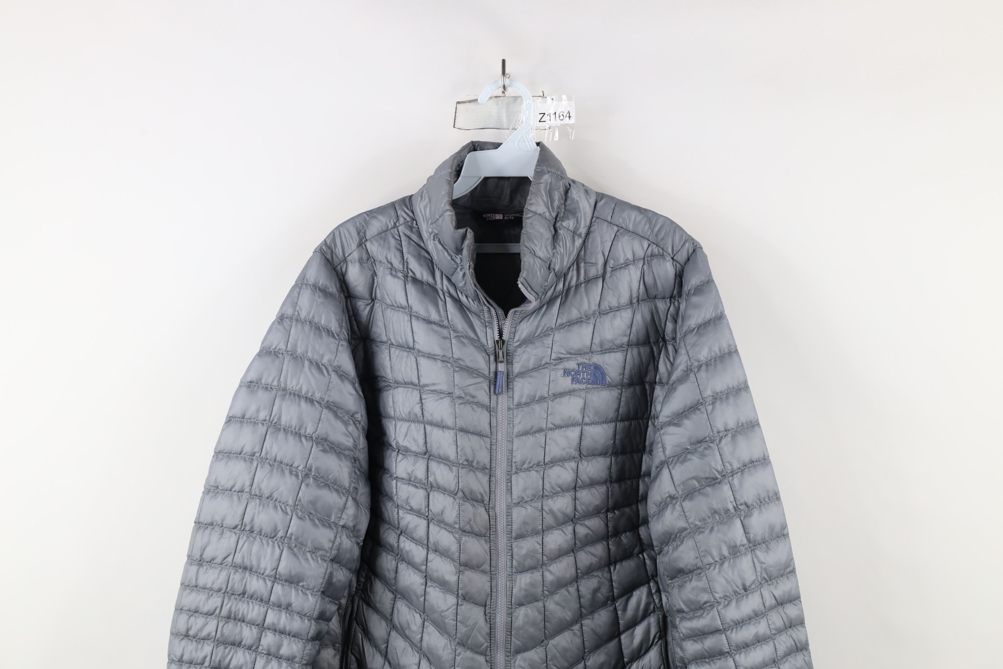 The North Face × Vintage The North Face Thermoball Eco Full Zip Puffer Jacket Gray Size XL / US 12-14 / IT 48-50 - 2 Thumbnail