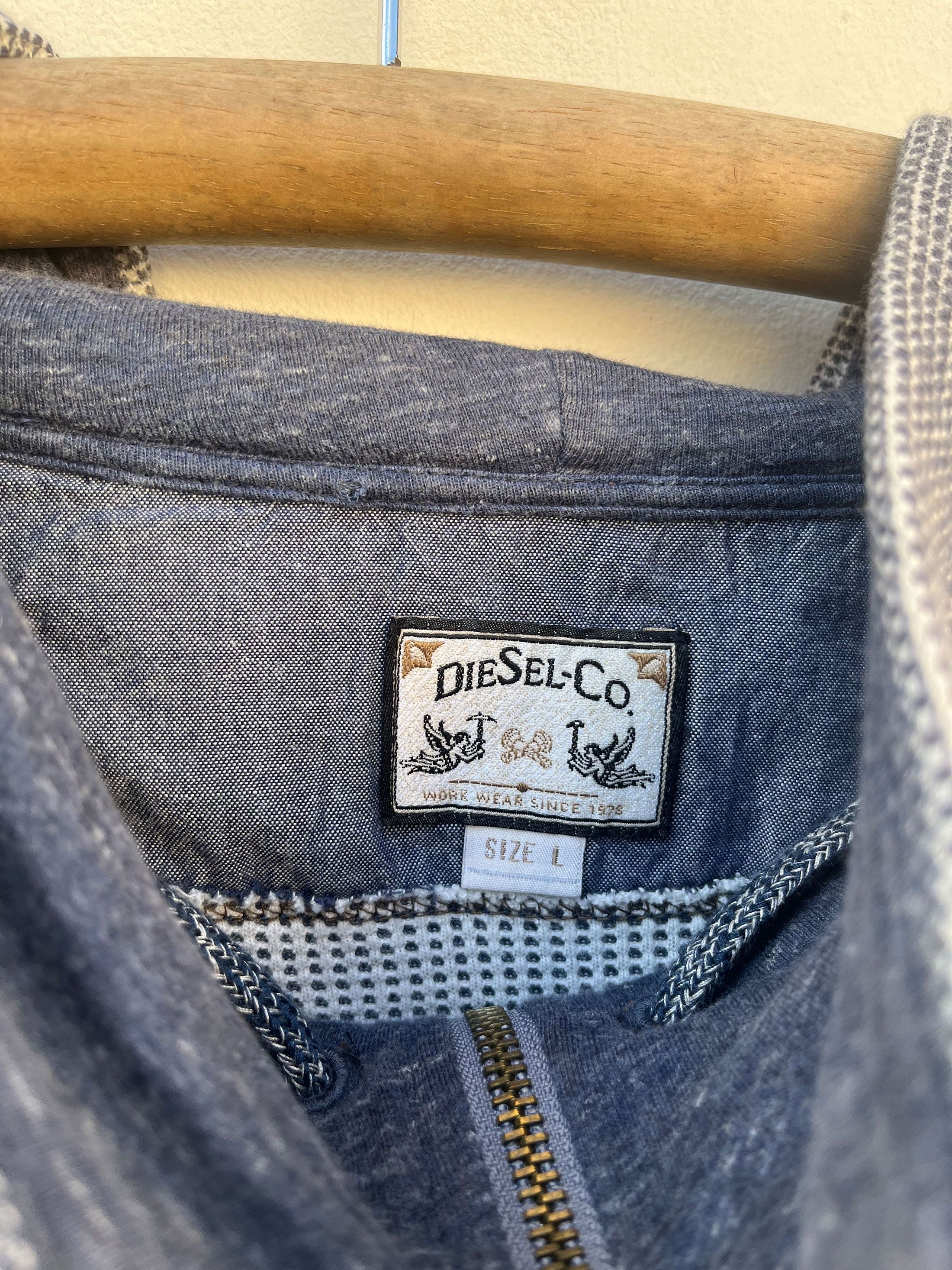 Designer × Diesel Diesel Co Reverse Sewing Knitted Zipper Hooded Sweatshirt Size US L / EU 52-54 / 3 - 3 Thumbnail