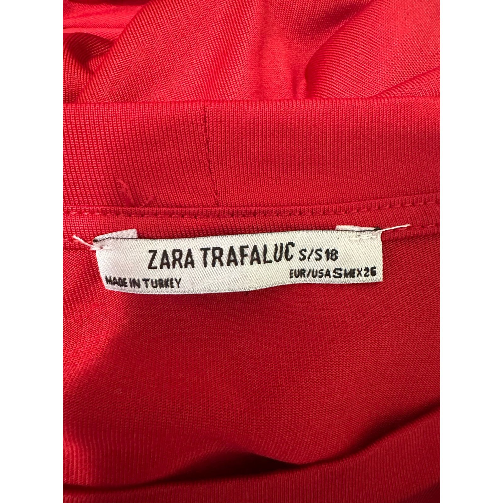 Zara Zara red long sleeves pleated mini dress size small Size S / US 4 / IT 40 - 3 Thumbnail