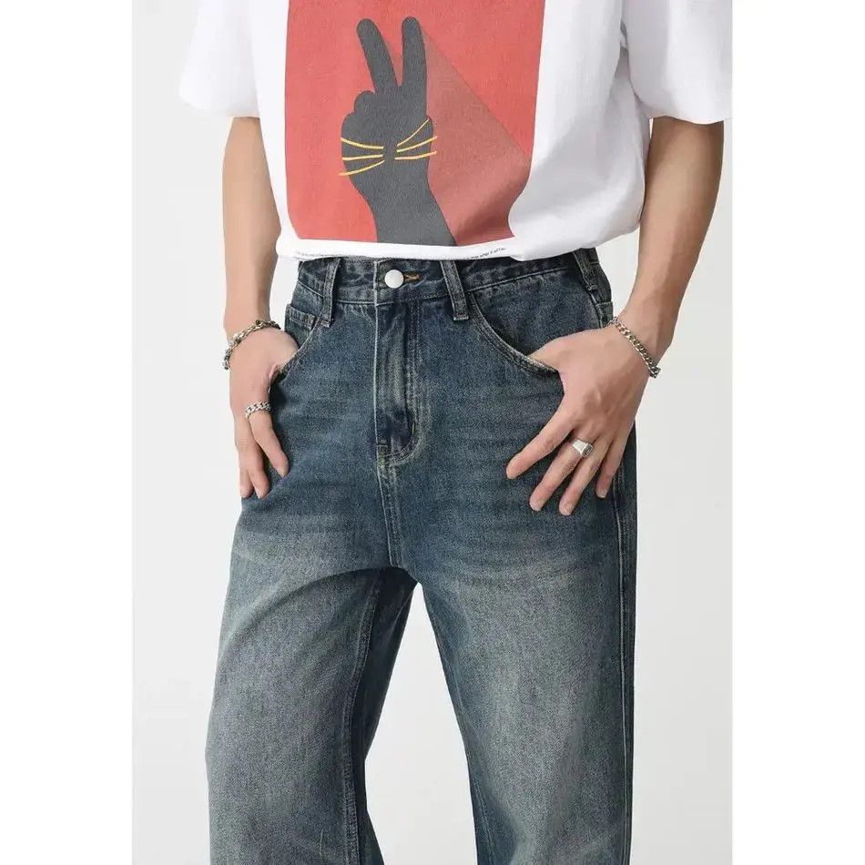Japanese Brand Retro loose wide leg jeans Size US 32 / EU 48 - 3 Thumbnail